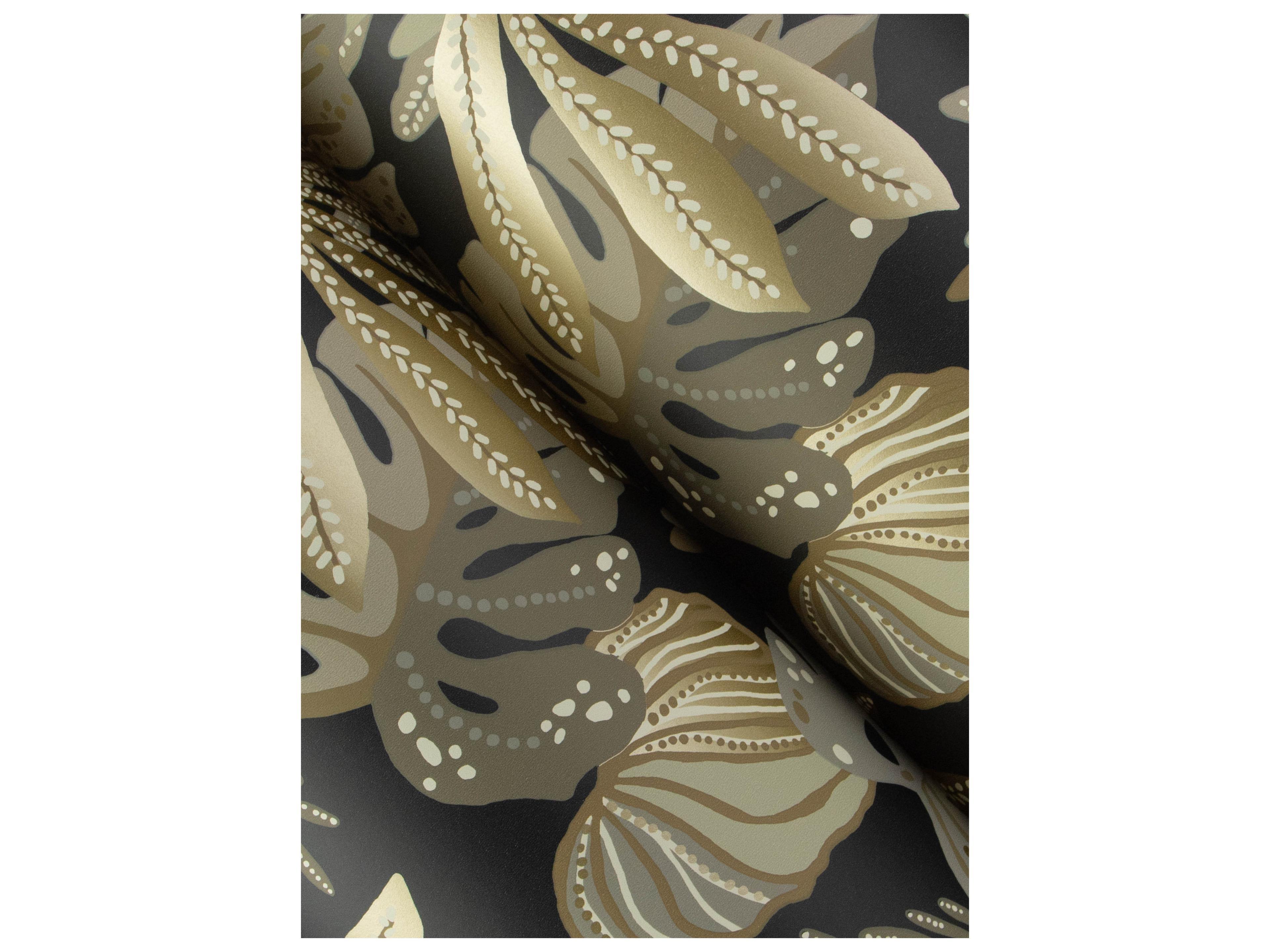 York Wallcoverings Drew & Jonathan Home Fifth Edition Neutral Tropical Foliage Wallpaper