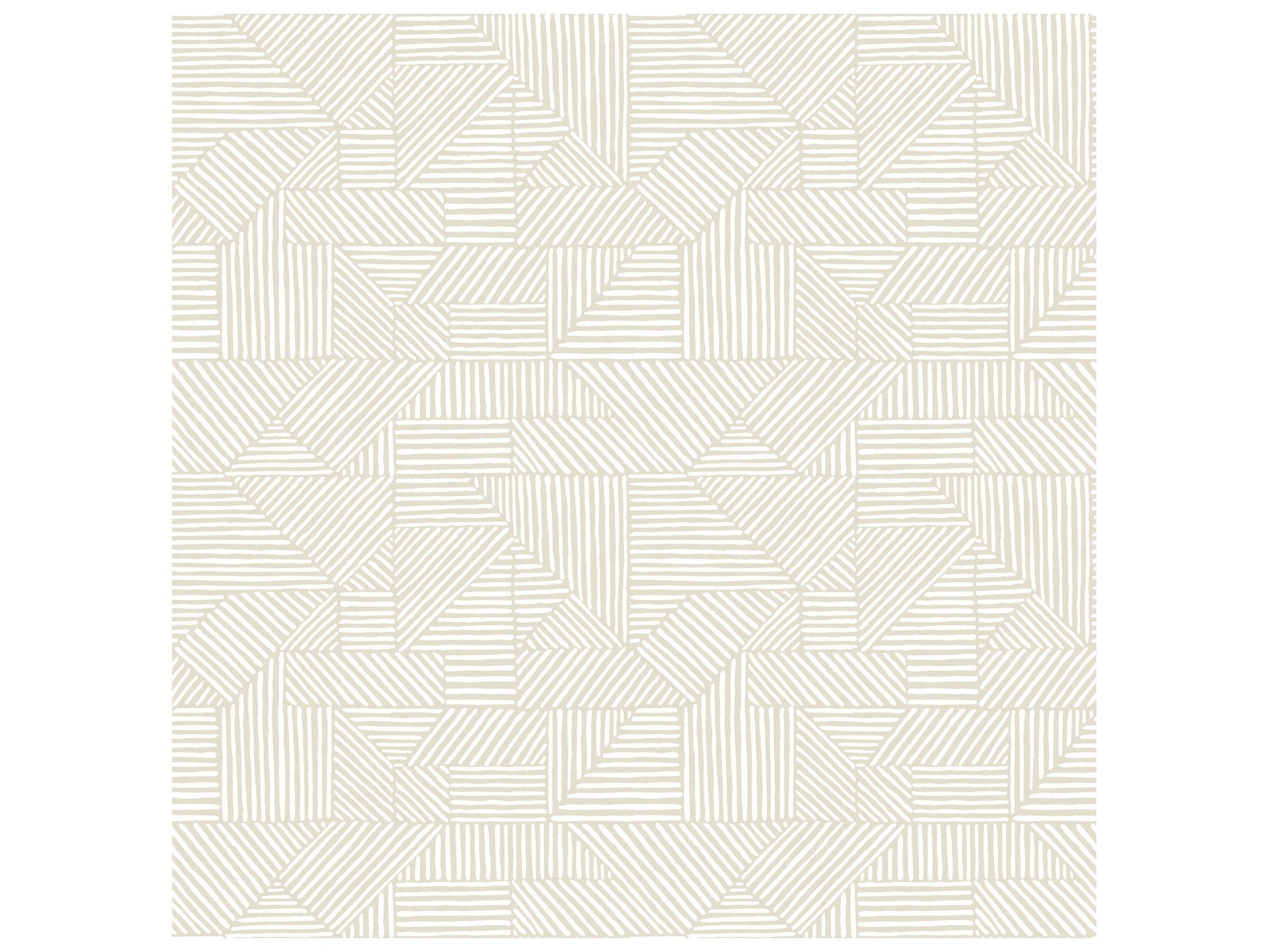 York Wallcoverings Drew & Jonathan Home Fifth Edition Silver Block Geometric Wallpaper