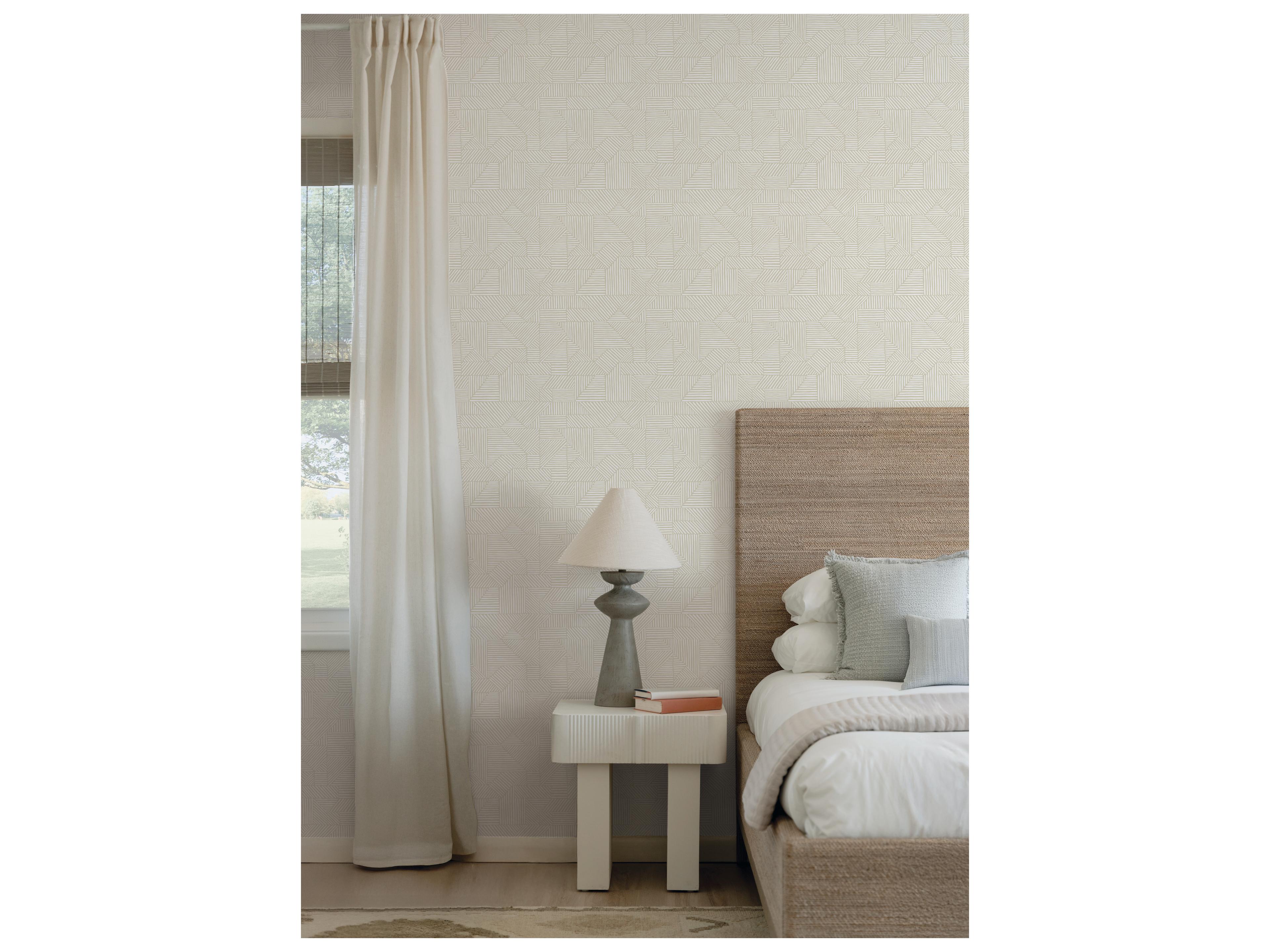 York Wallcoverings Drew & Jonathan Home Fifth Edition Silver Block Geometric Wallpaper