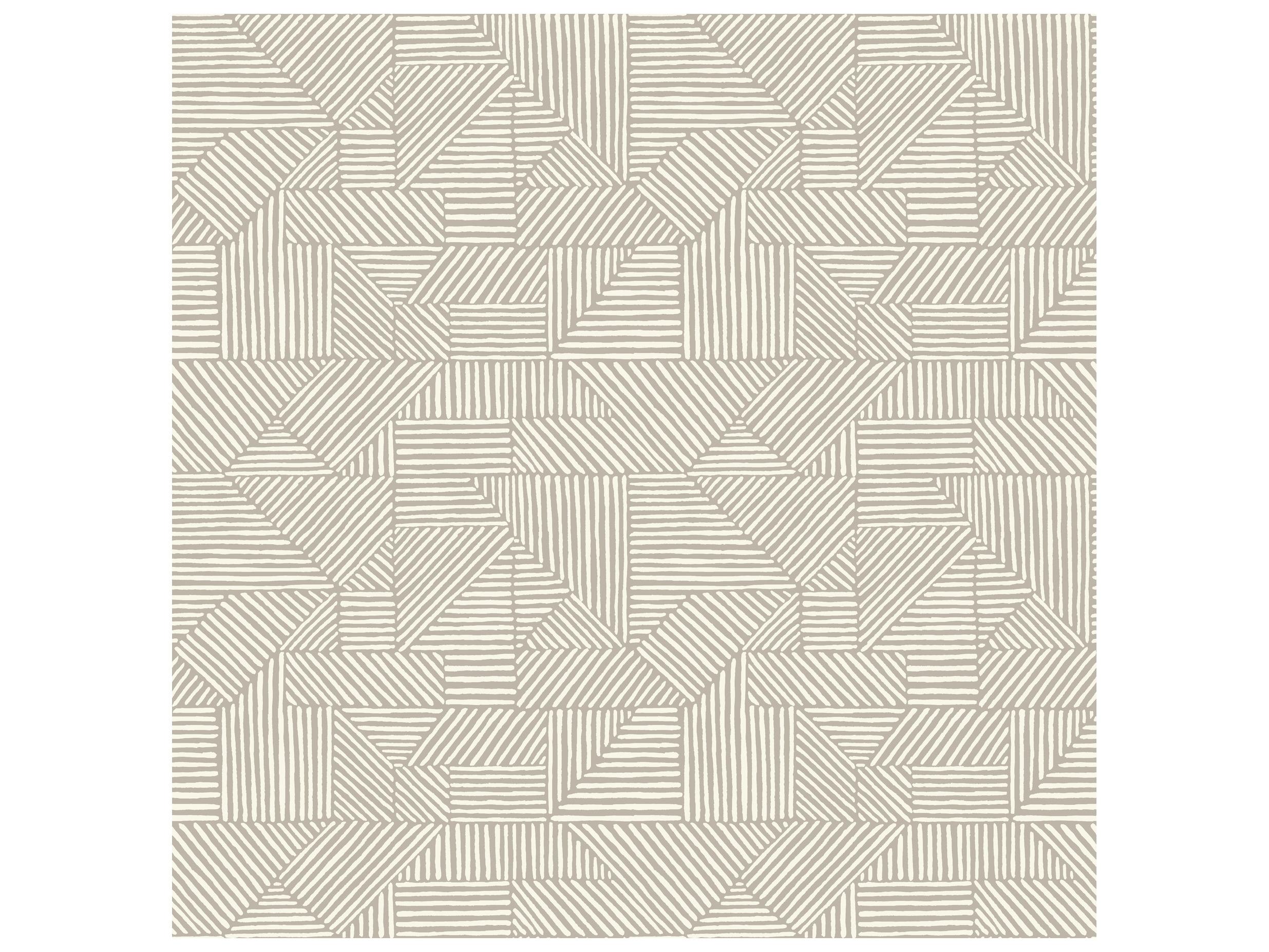 York Wallcoverings Drew & Jonathan Home Fifth Edition Light Grey Block Geometric Wallpaper