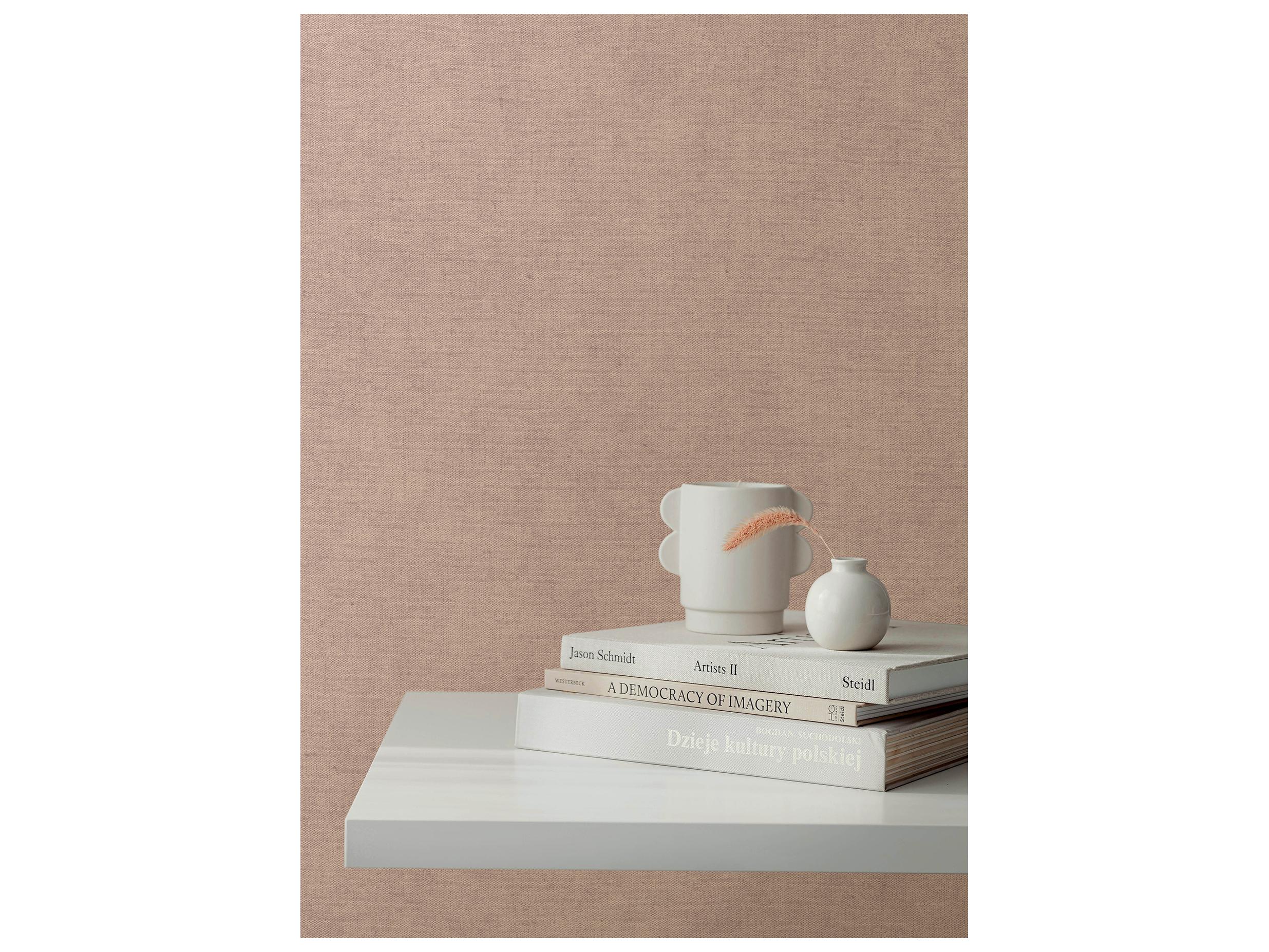 York Wallcoverings Portofino Rose Faux Linen Wallpaper