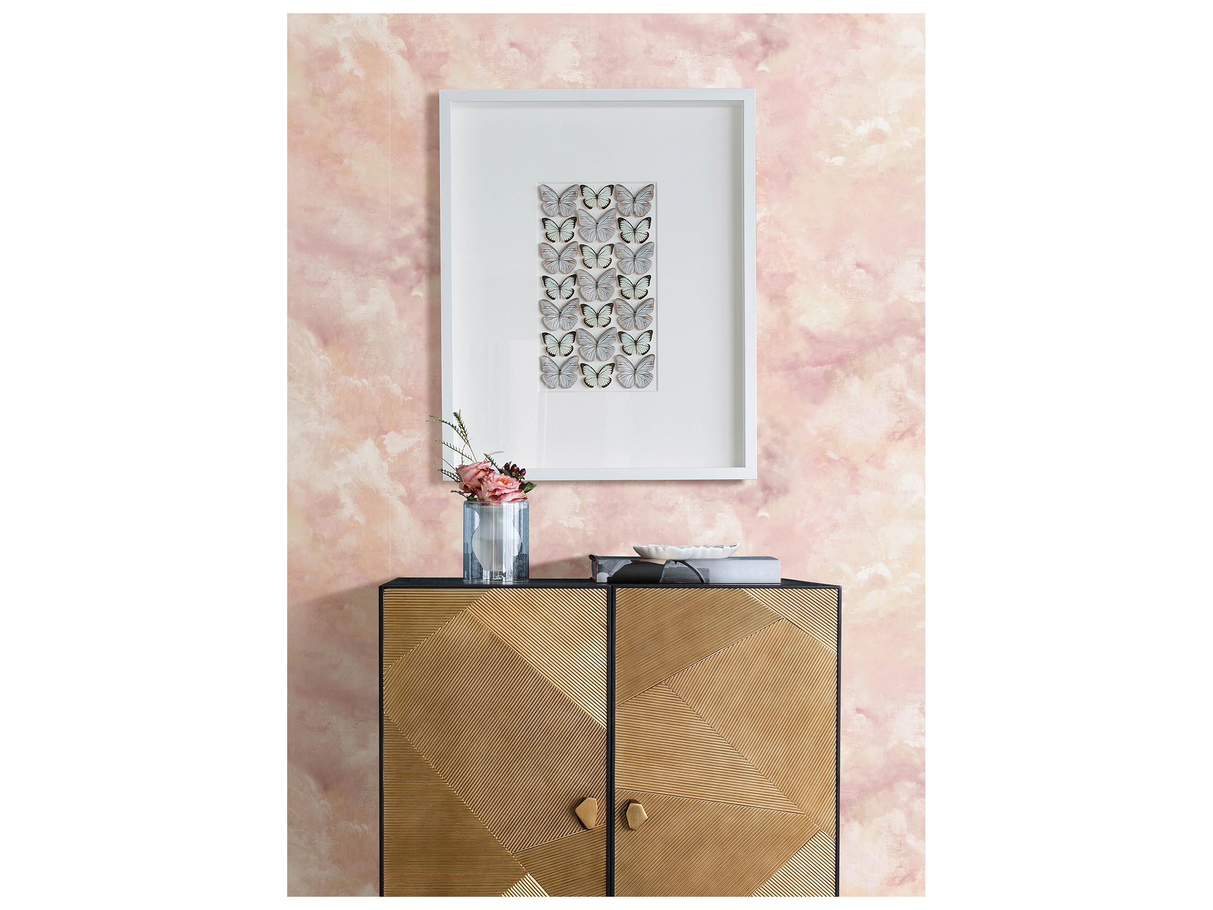 York Wallcoverings Portofino Pink Abstract Wallpaper