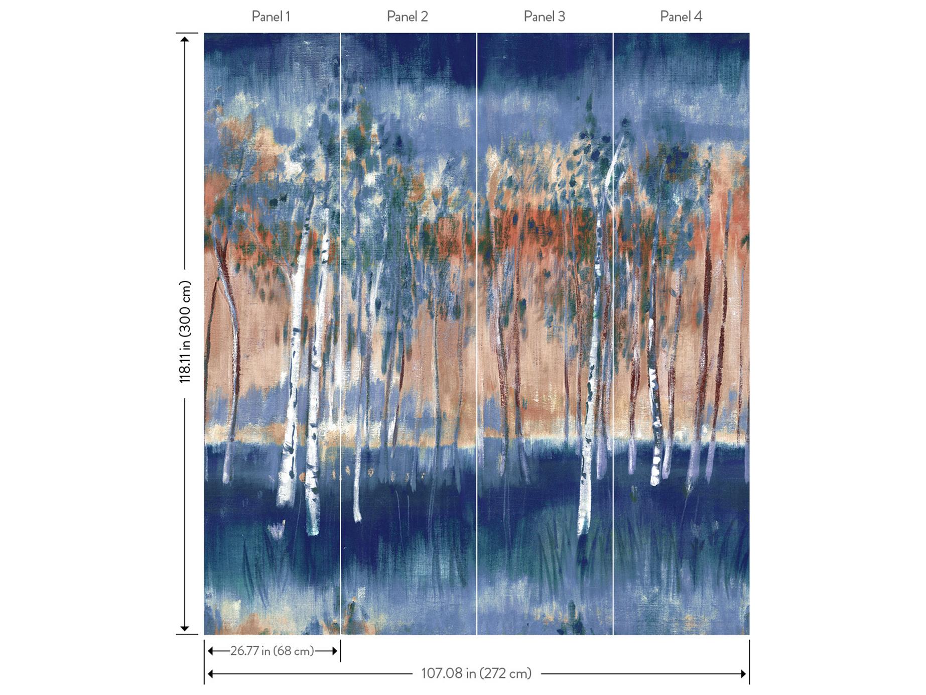 York Wallcoverings Portofino Dark Blue Wall Mural