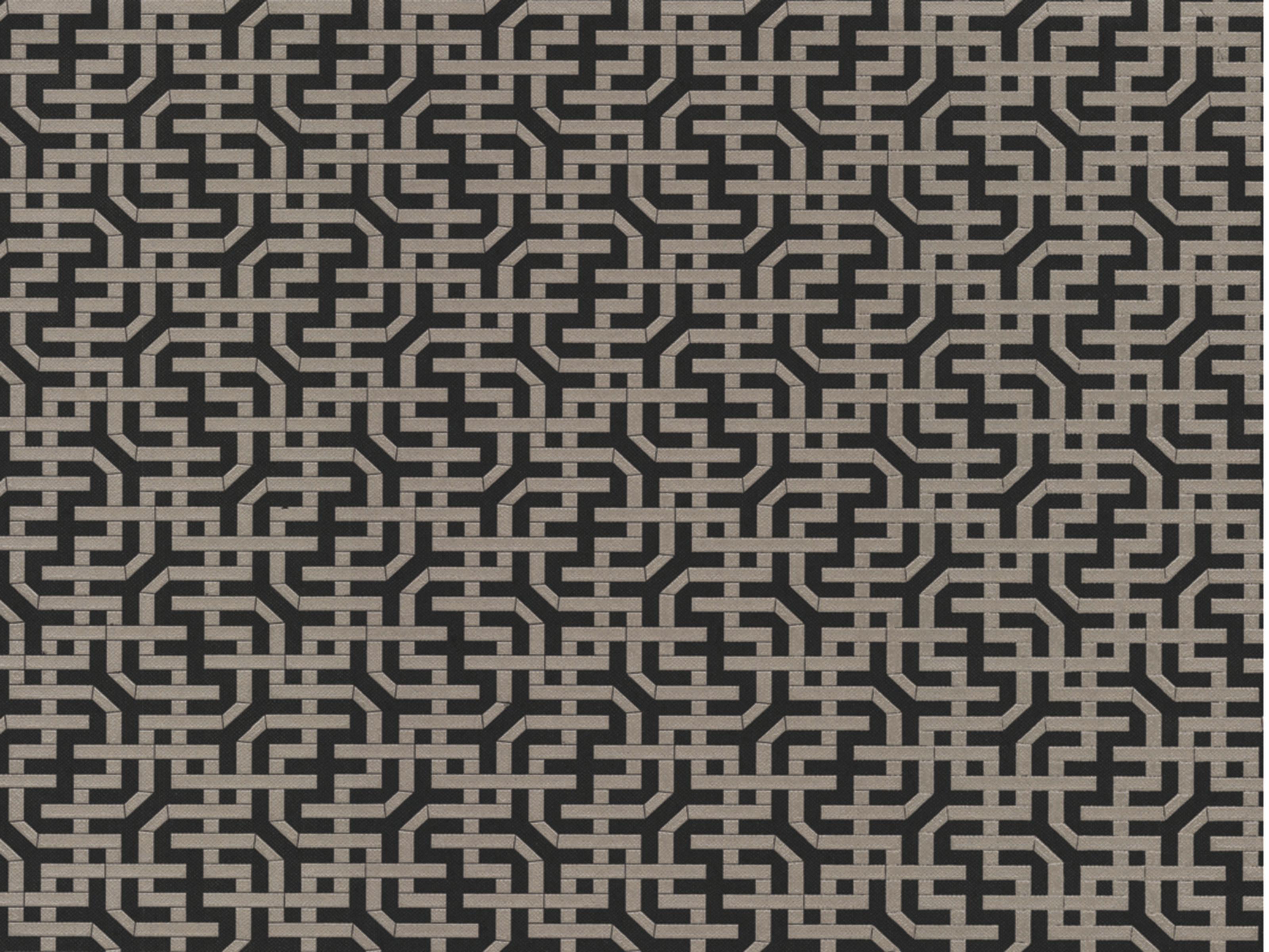 York Wallcoverings Ronald Redding Traveler Black Dynastic Lattice Wallpaper