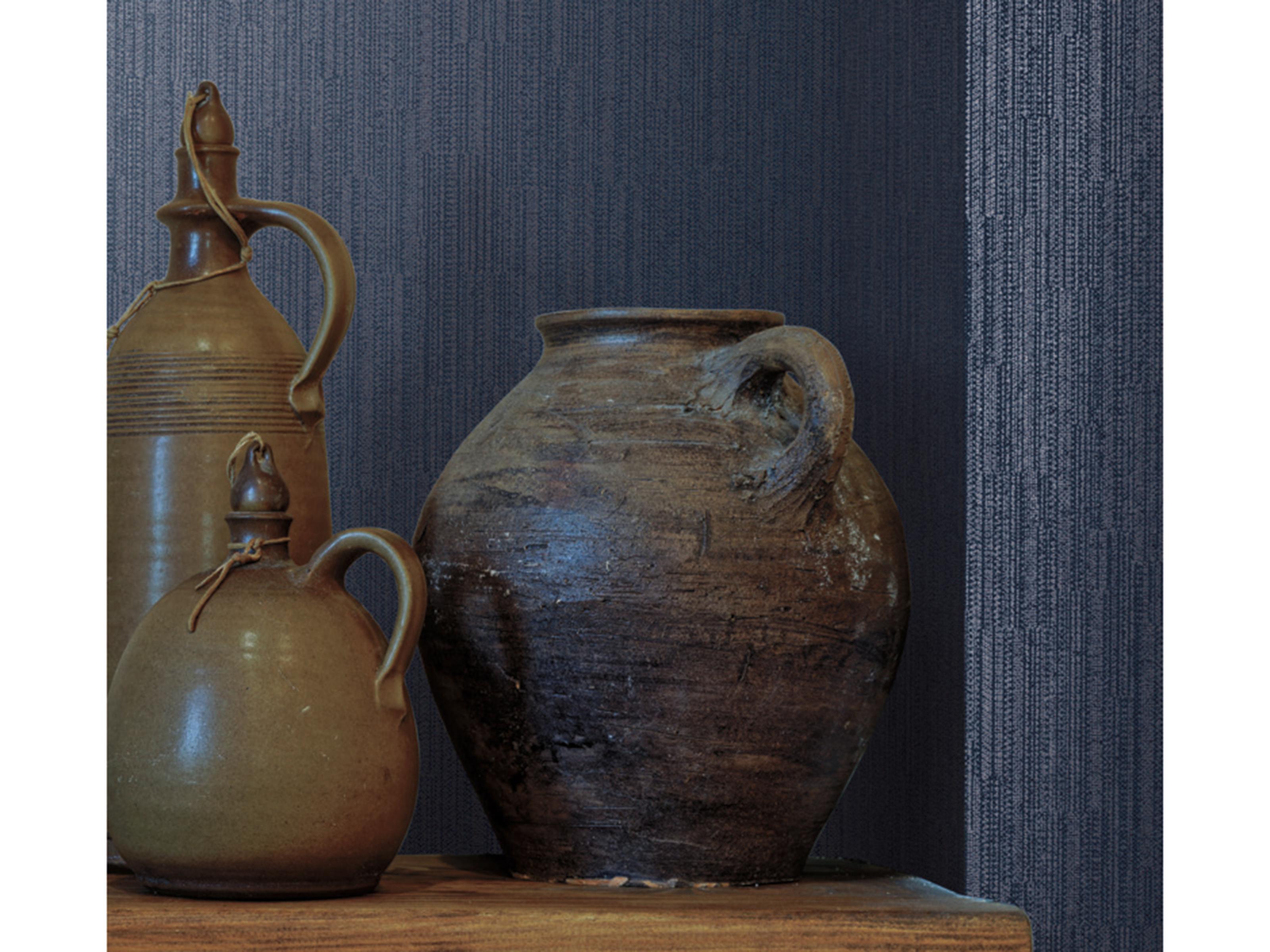 York Wallcoverings Ronald Redding Traveler Blue Weekender Weave Wallpaper