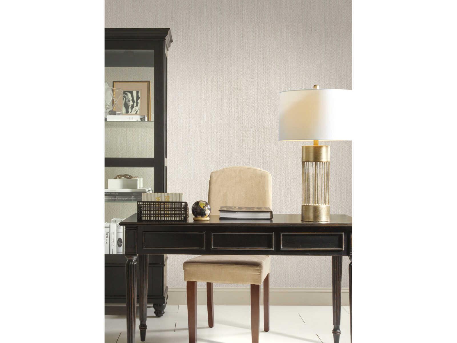 York Wallcoverings Signature Textures White Chevron Channel Wallpaper