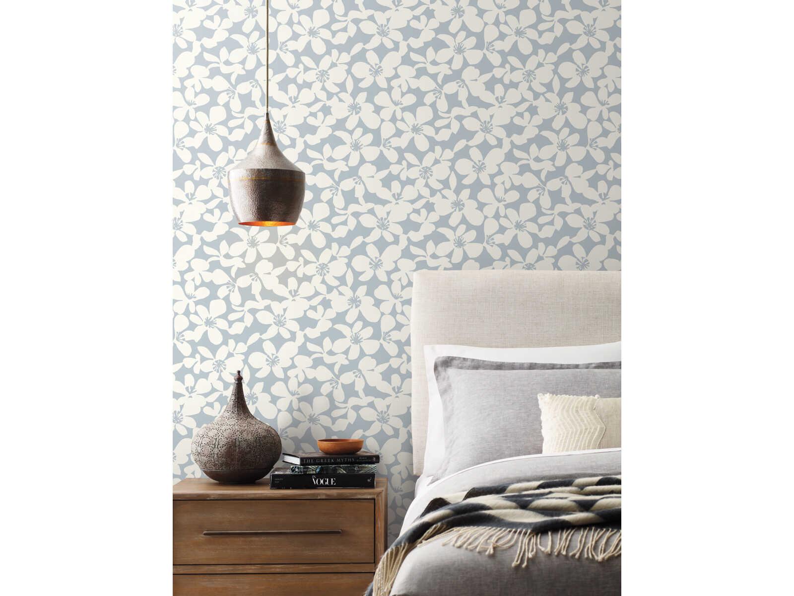 York Wallcoverings Antonina Vella Boho Luxe Blue Free Spirit Wallpaper
