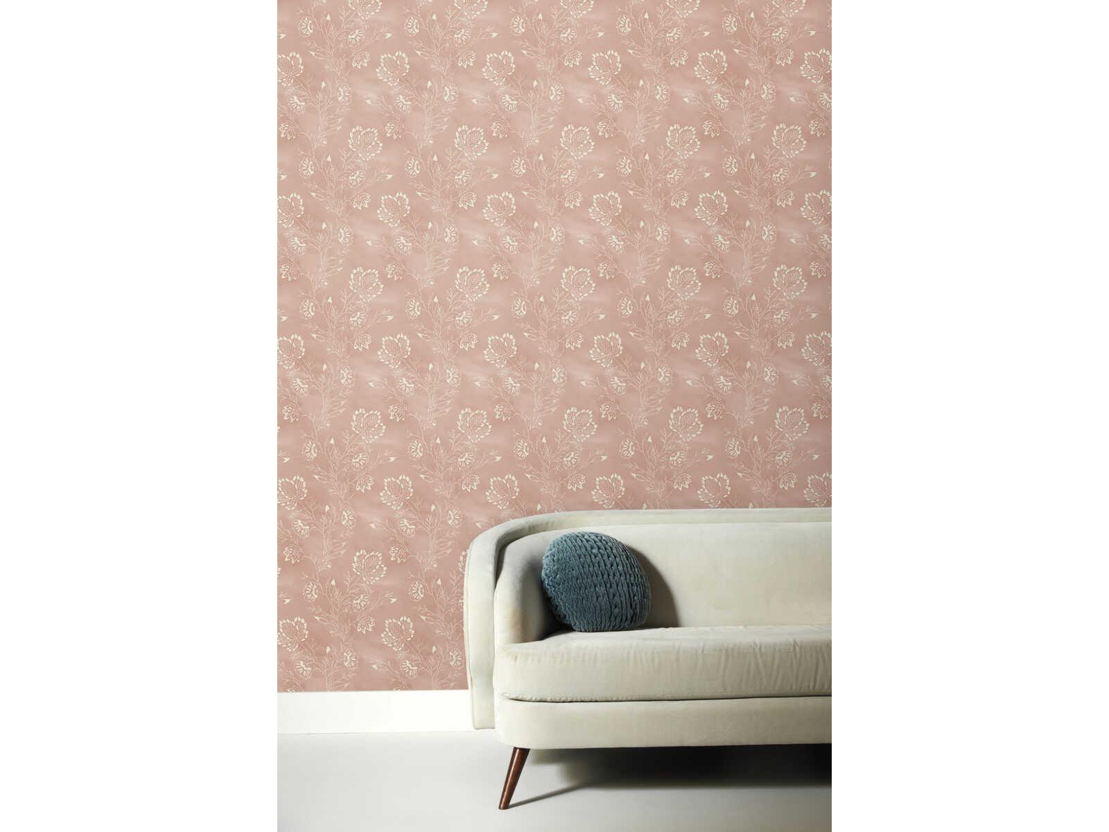 York Wallcoverings Lemieux et Cie Light Pink Barbier Wallpaper