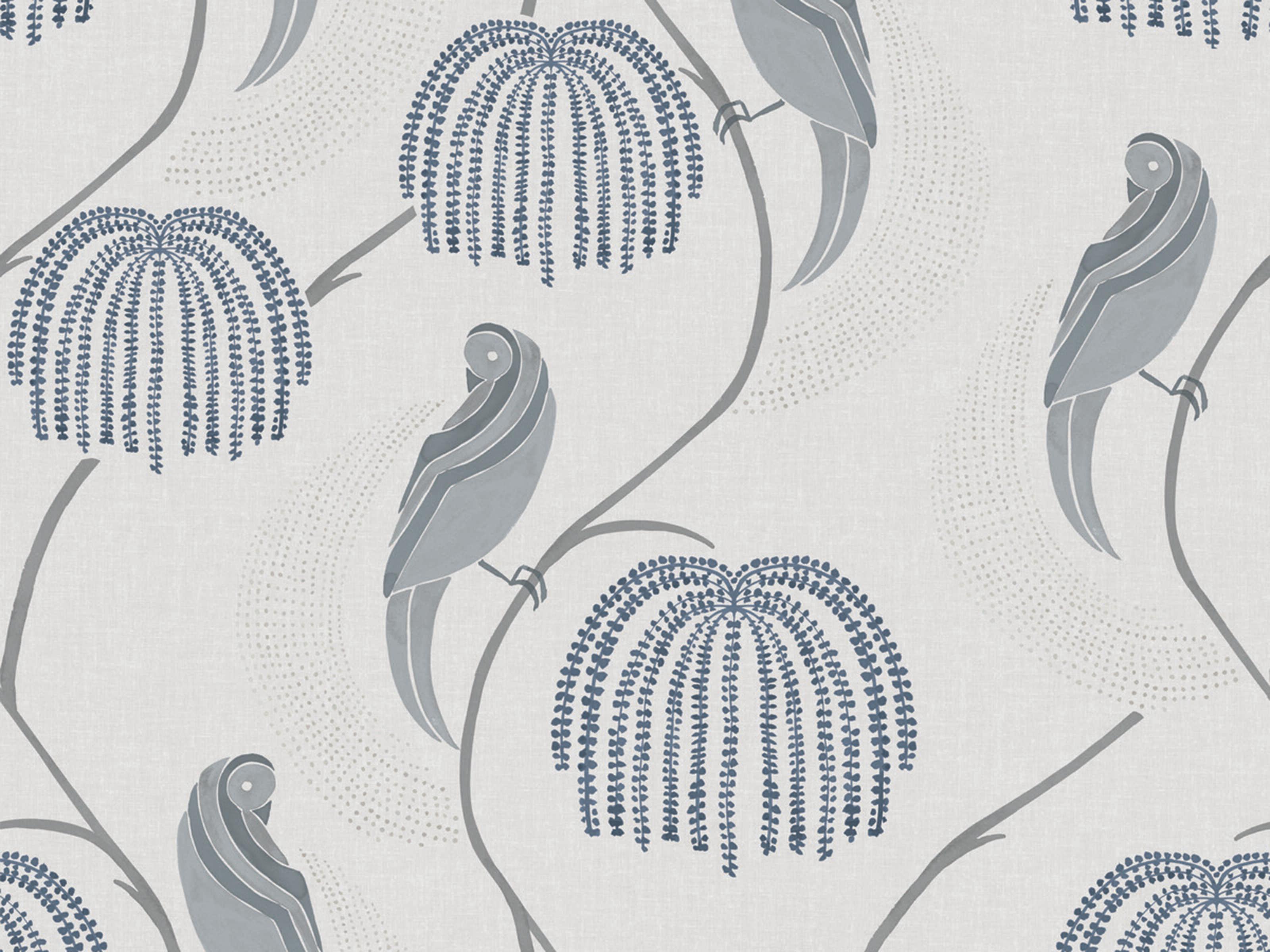 York Wallcoverings Lemieux et Cie Blue Grey Blaise Wallpaper