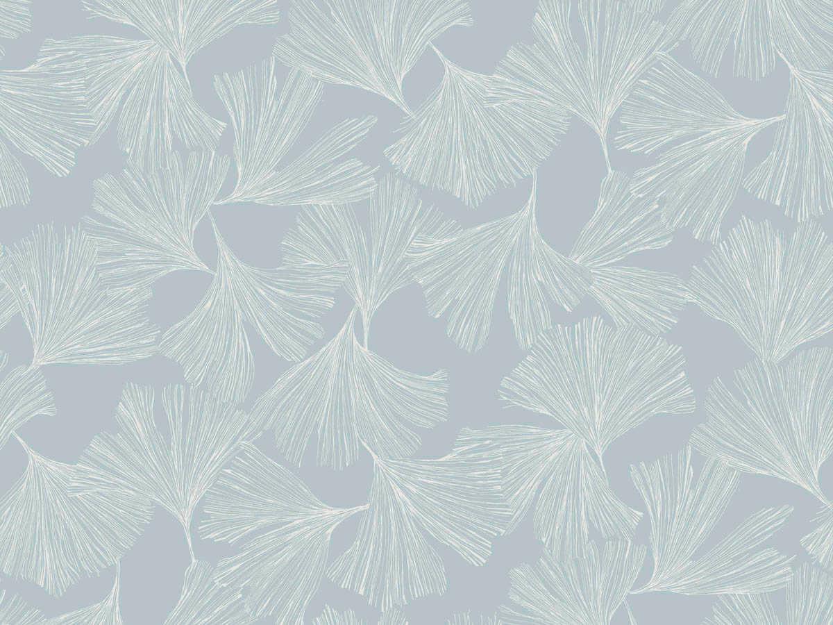 York Wallcoverings Antonina Vella Dazzling Dimensions Volume II Blue Gingko Toss Wallpaper