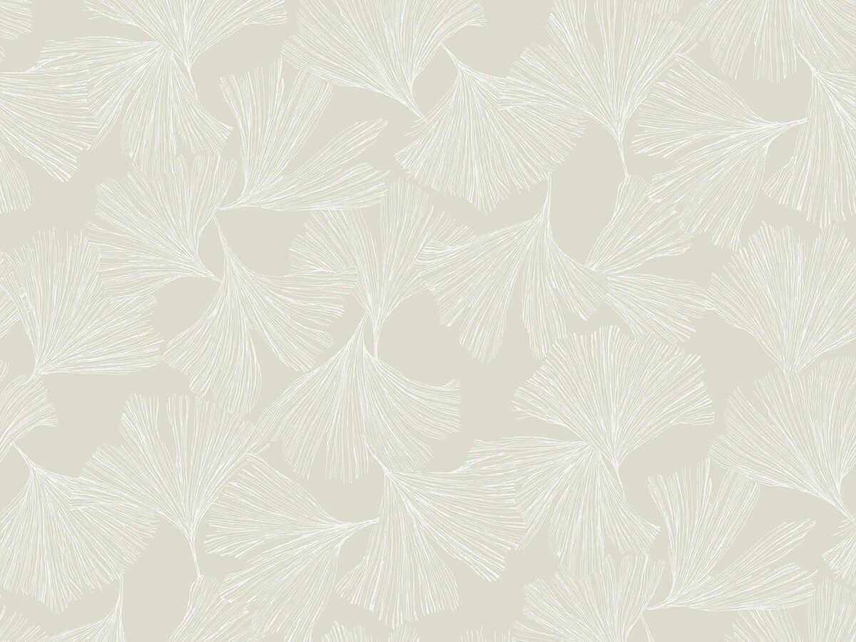 York Wallcoverings Antonina Vella Dazzling Dimensions Volume II Cream Gingko Toss Wallpaper