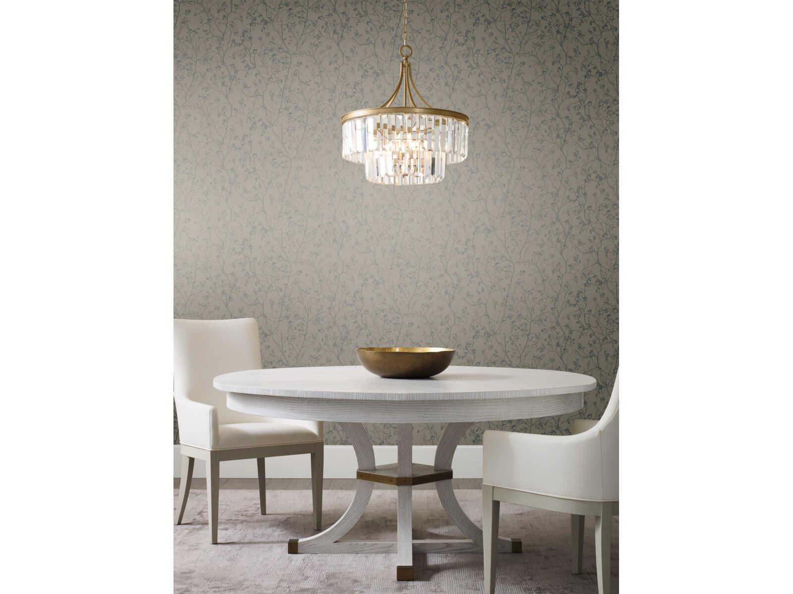 York Wallcoverings Antonina Vella Dazzling Dimensions Volume II Grey Silver Luminous Branches Wallpaper