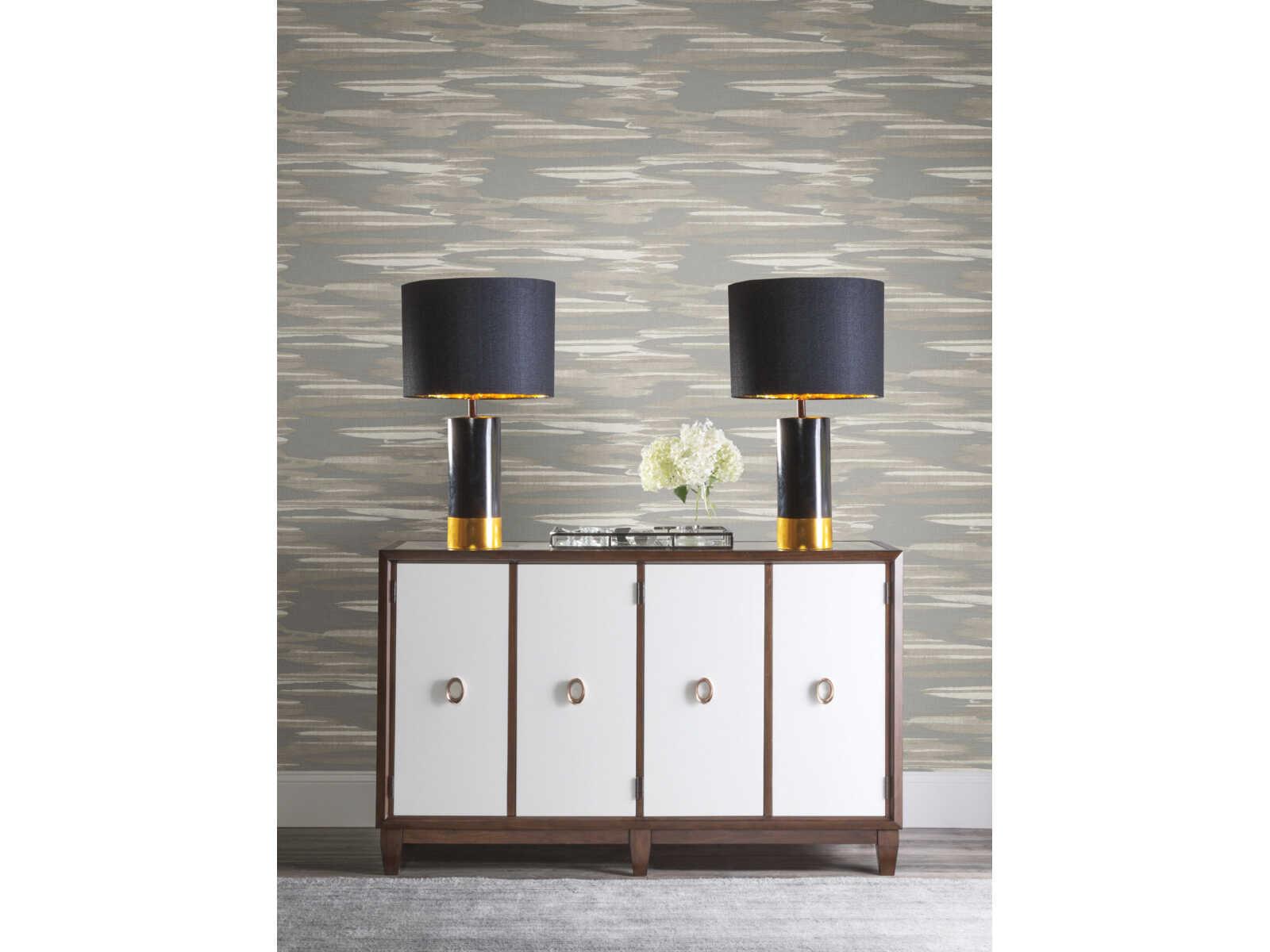 York Wallcoverings Antonina Vella Dazzling Dimensions Volume II Grey Nimbus Wallpaper