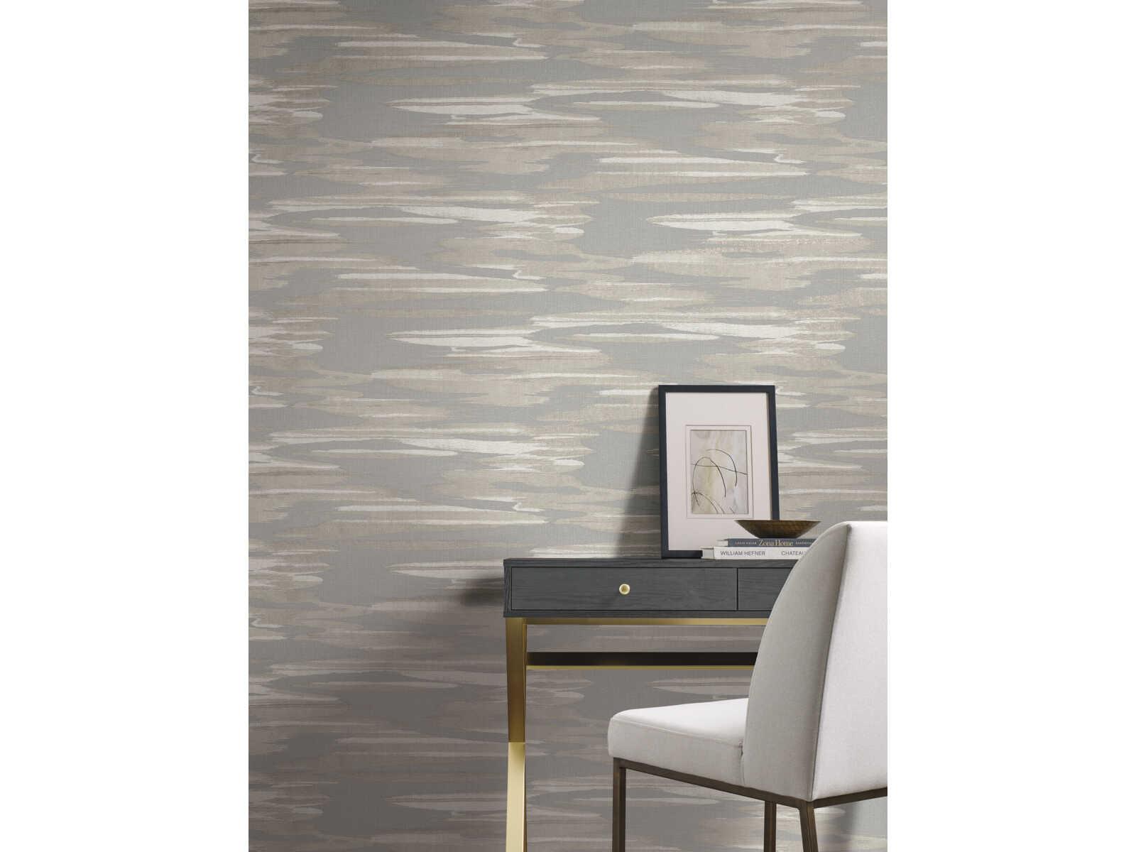 York Wallcoverings Antonina Vella Dazzling Dimensions Volume II Grey Nimbus Wallpaper