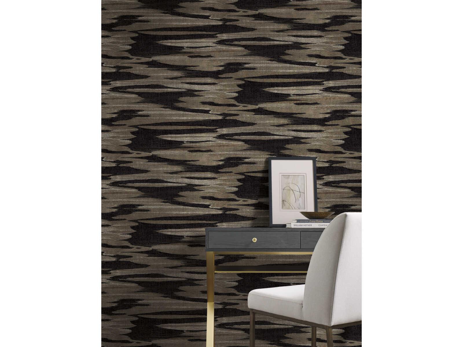 York Wallcoverings Antonina Vella Dazzling Dimensions Volume II Black Nimbus Wallpaper