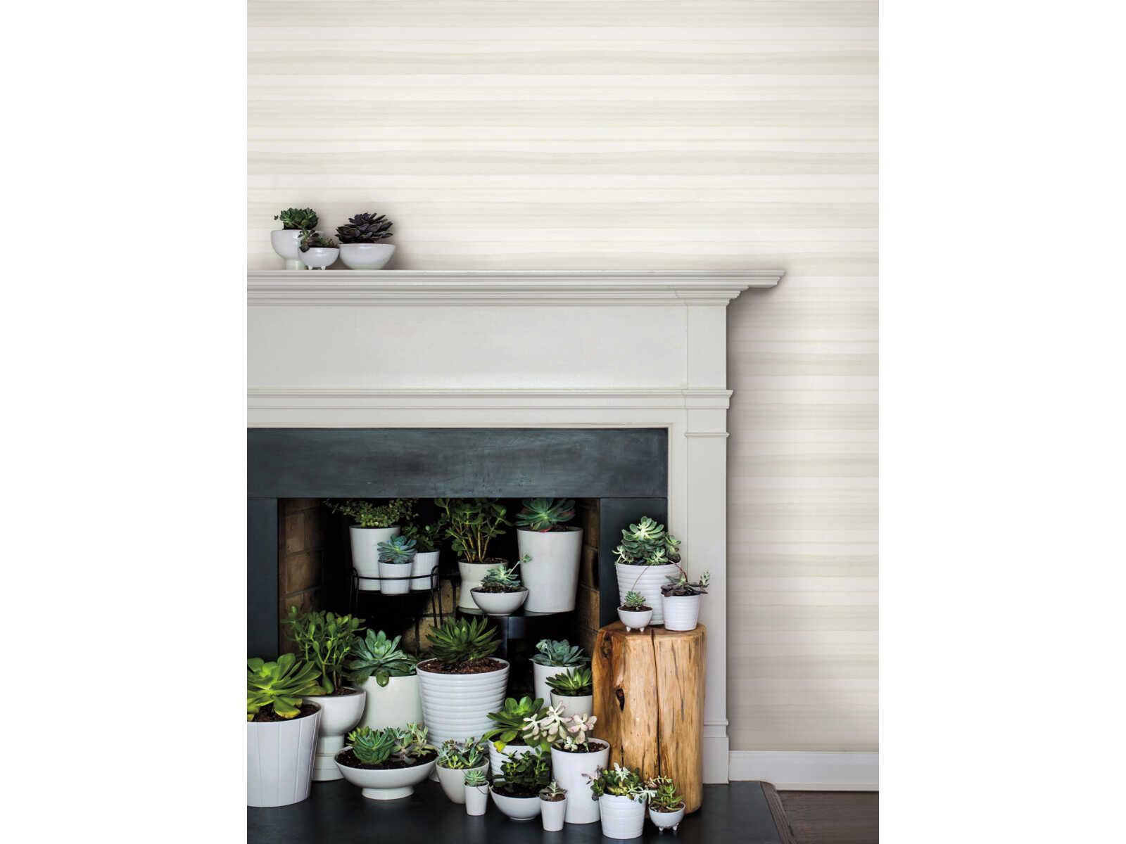 York Wallcoverings Greenhouse White Off White Pandora Leaf Wallpaper