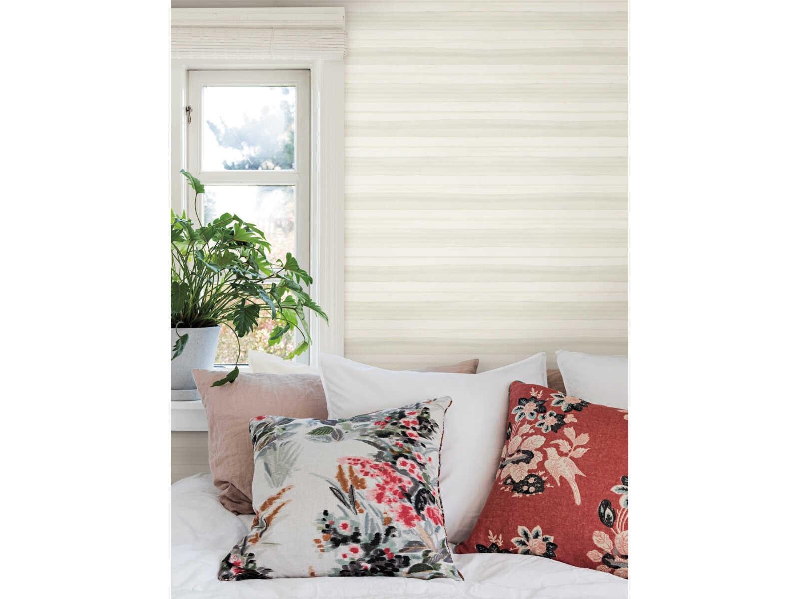 York Wallcoverings Greenhouse White Off White Pandora Leaf Wallpaper