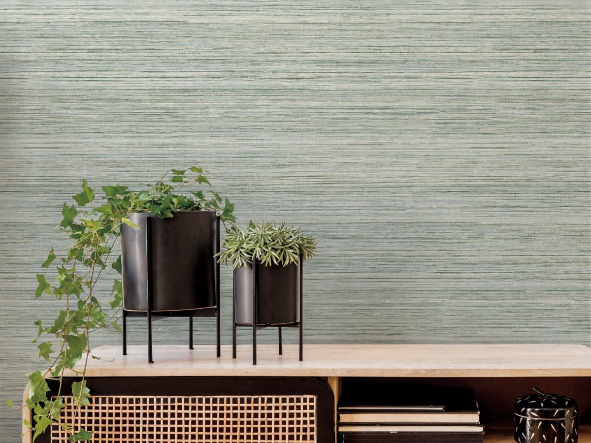 York Wallcoverings Greenhouse Jade Fountain Grass Wallpaper