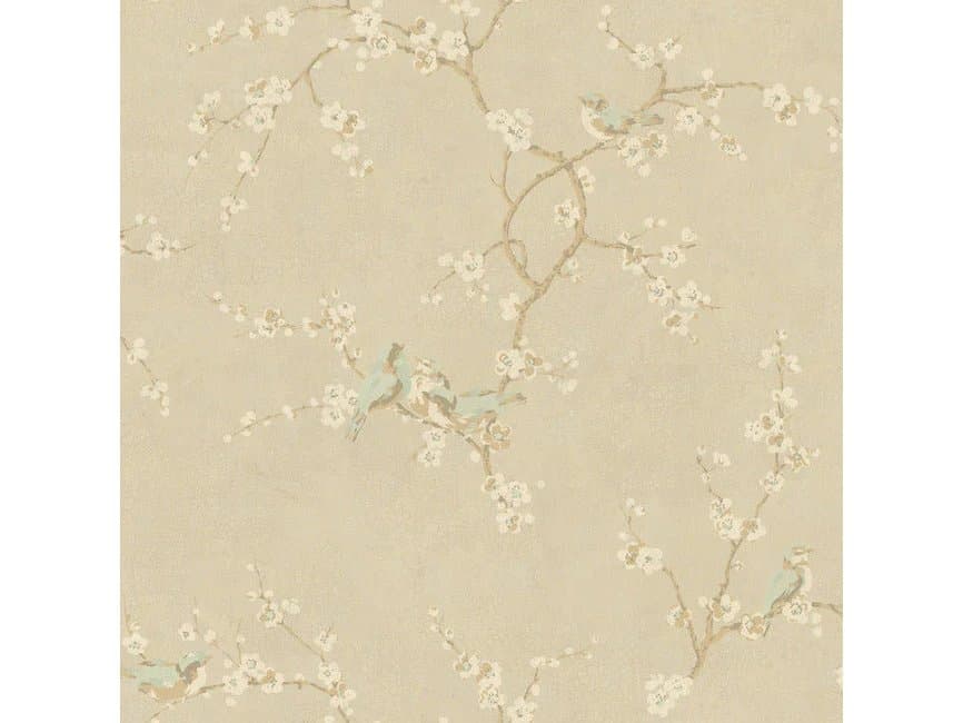 York Wallcoverings Best Sellers Metallic Birds with Blossoms Wallpaper
