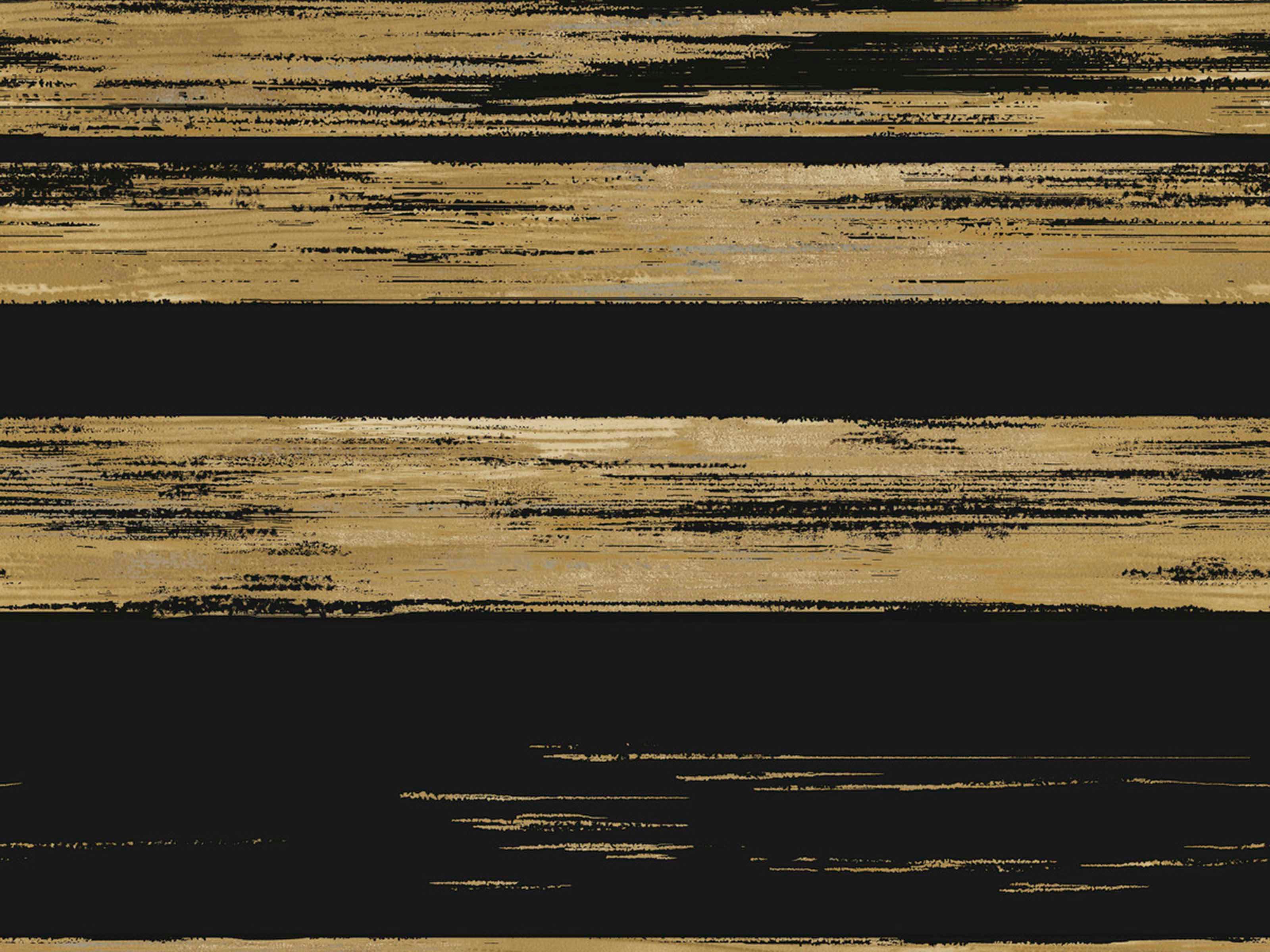 York Wallcoverings Ronald Redding 24 Karat Black Gold Horizontal Dry Brush Wallpaper