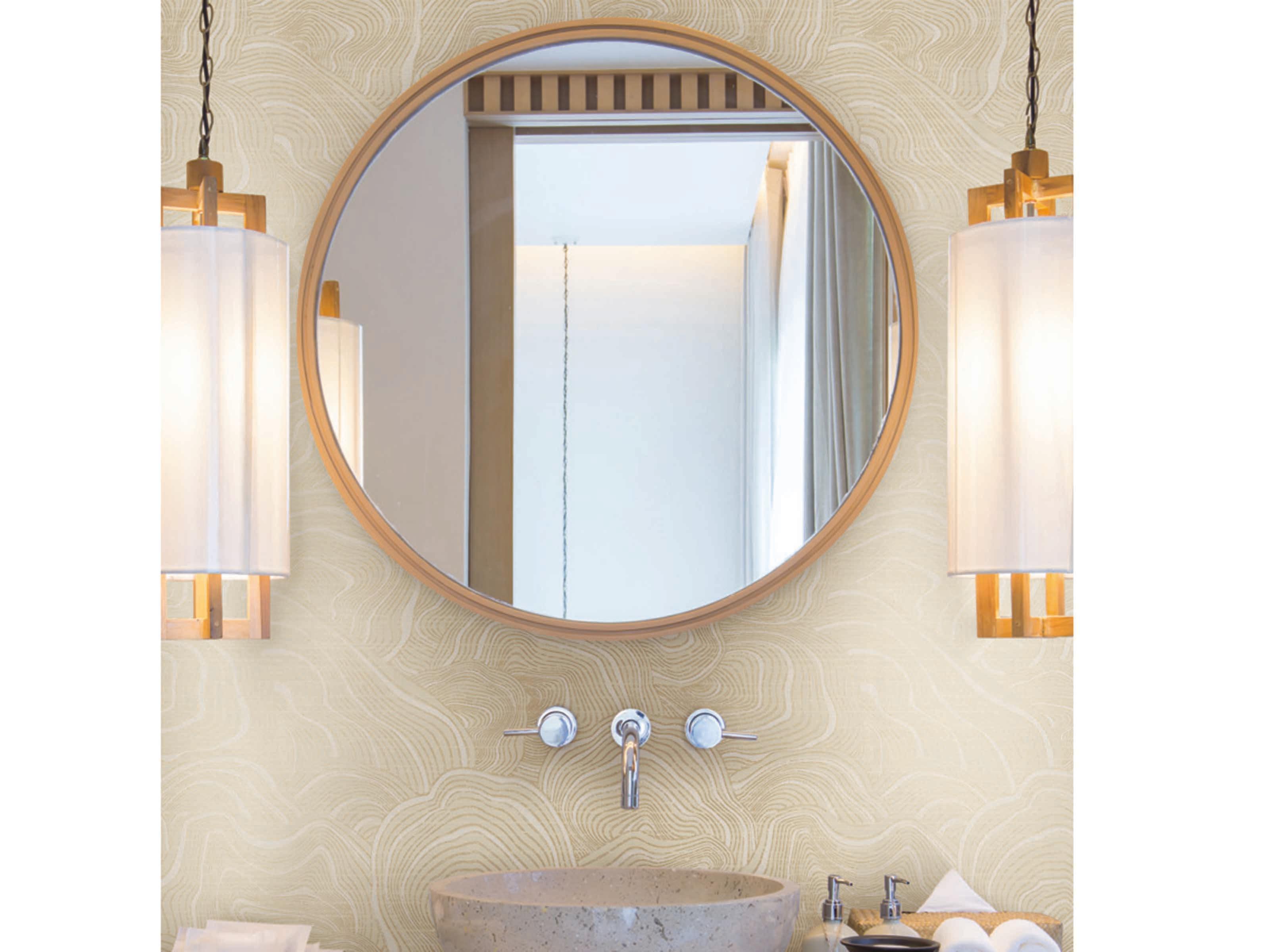 York Wallcoverings Ronald Redding 24 Karat Cream Geodes Wallpaper