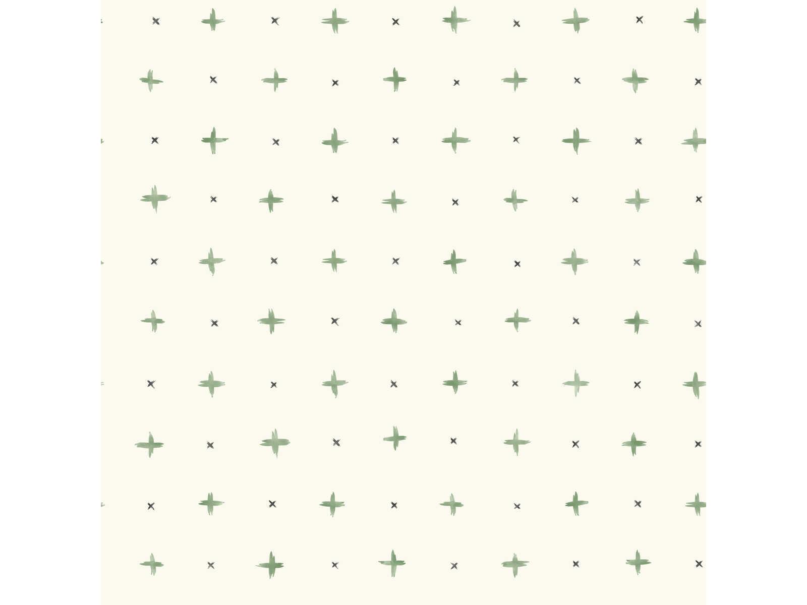 York Wallcoverings Magnolia Home Artful Prints & Patterns Green Cross Stitch Wallpaper