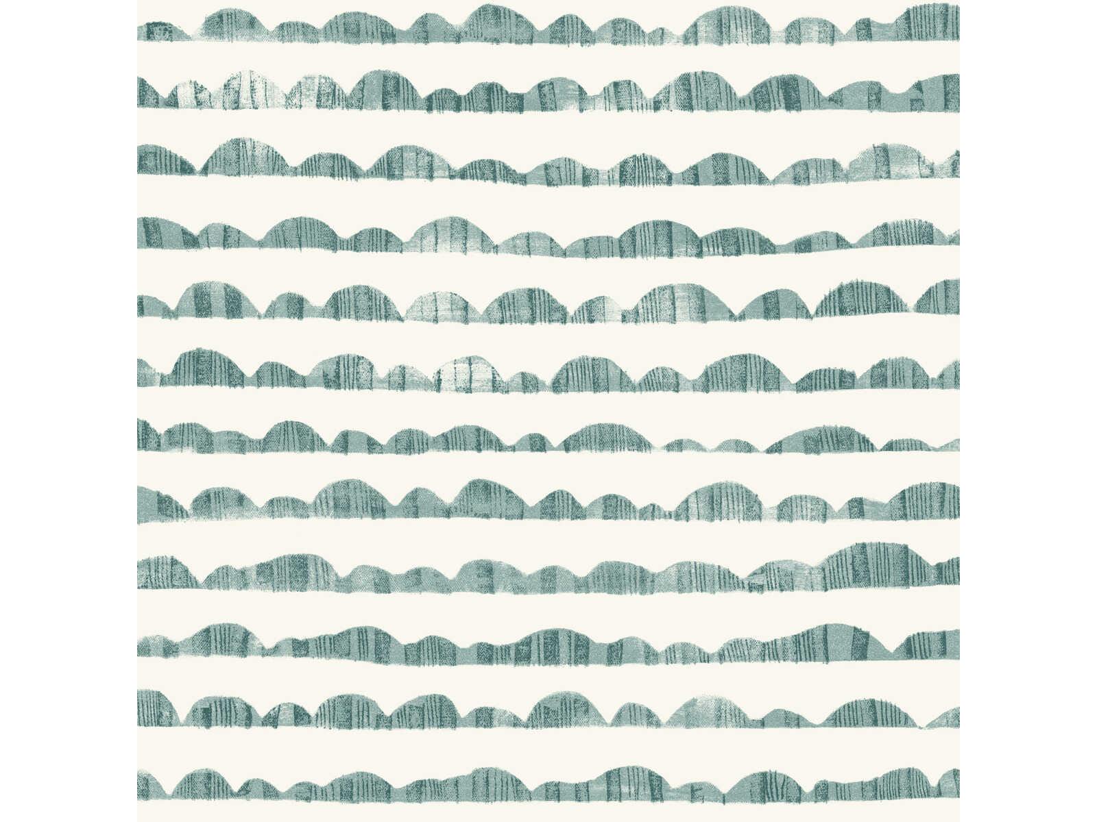 York Wallcoverings Magnolia Home Artful Prints & Patterns Blue Hill & Horizon Wallpaper