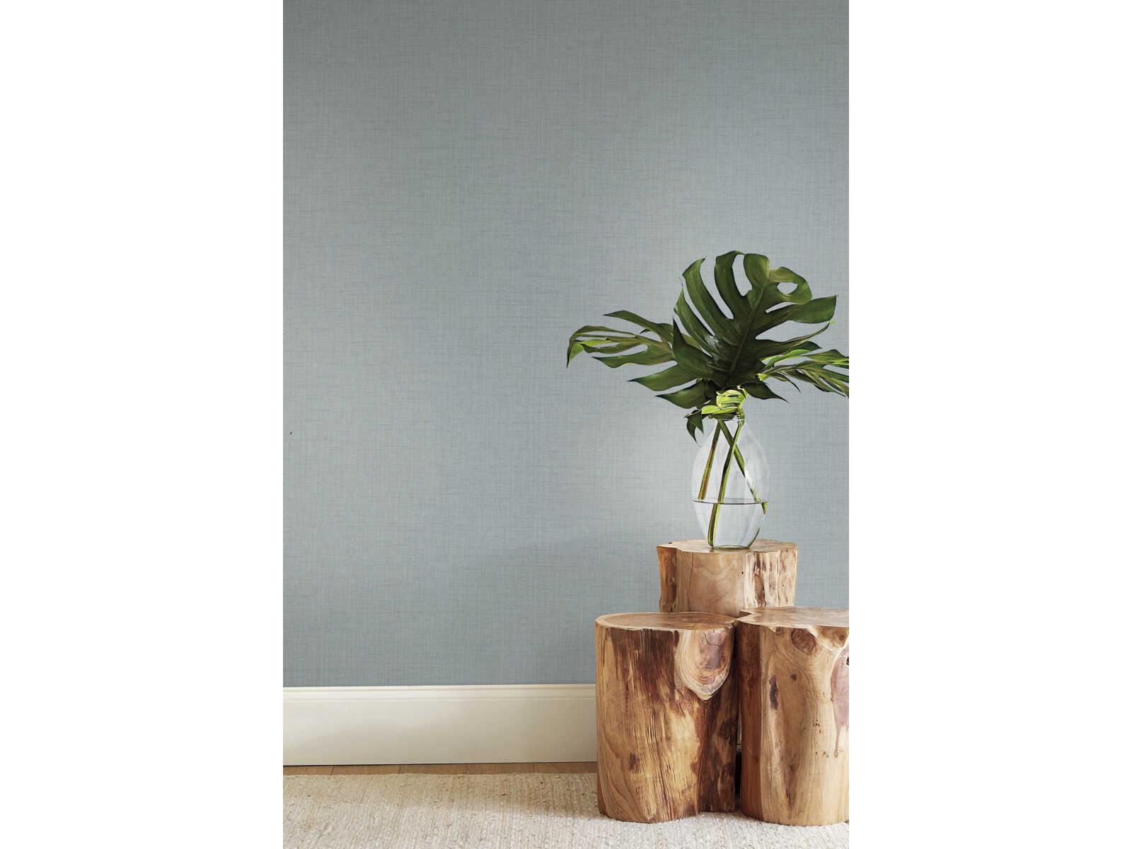 York Wallcoverings Natural Digest Blue Turret Wallpaper