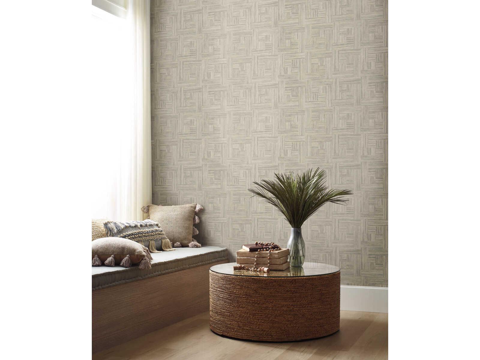York Wallcoverings Natural Digest Grey Tesselle Wallpaper