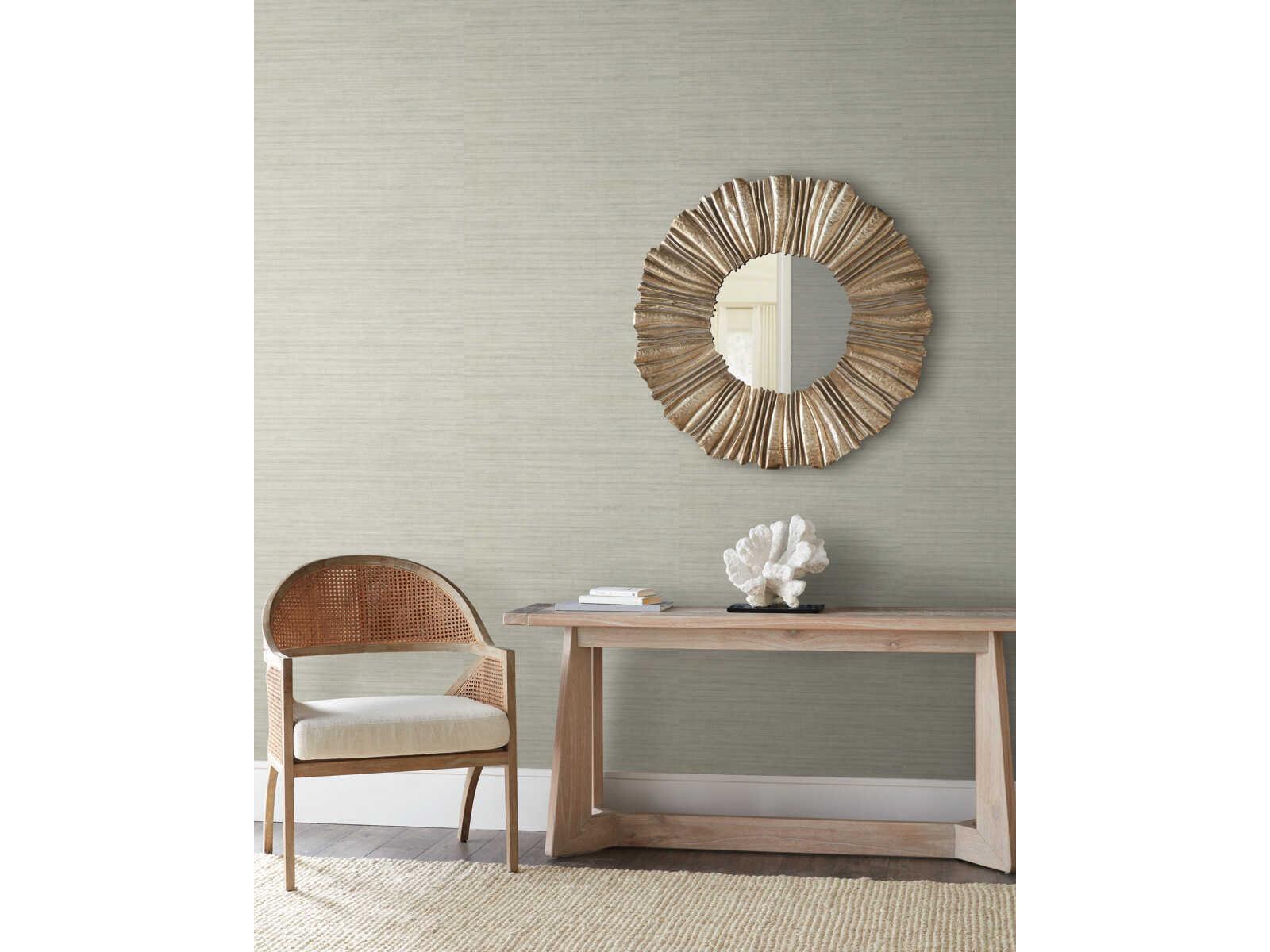 York Wallcoverings Natural Digest Beige Tasar Silk Wallpaper