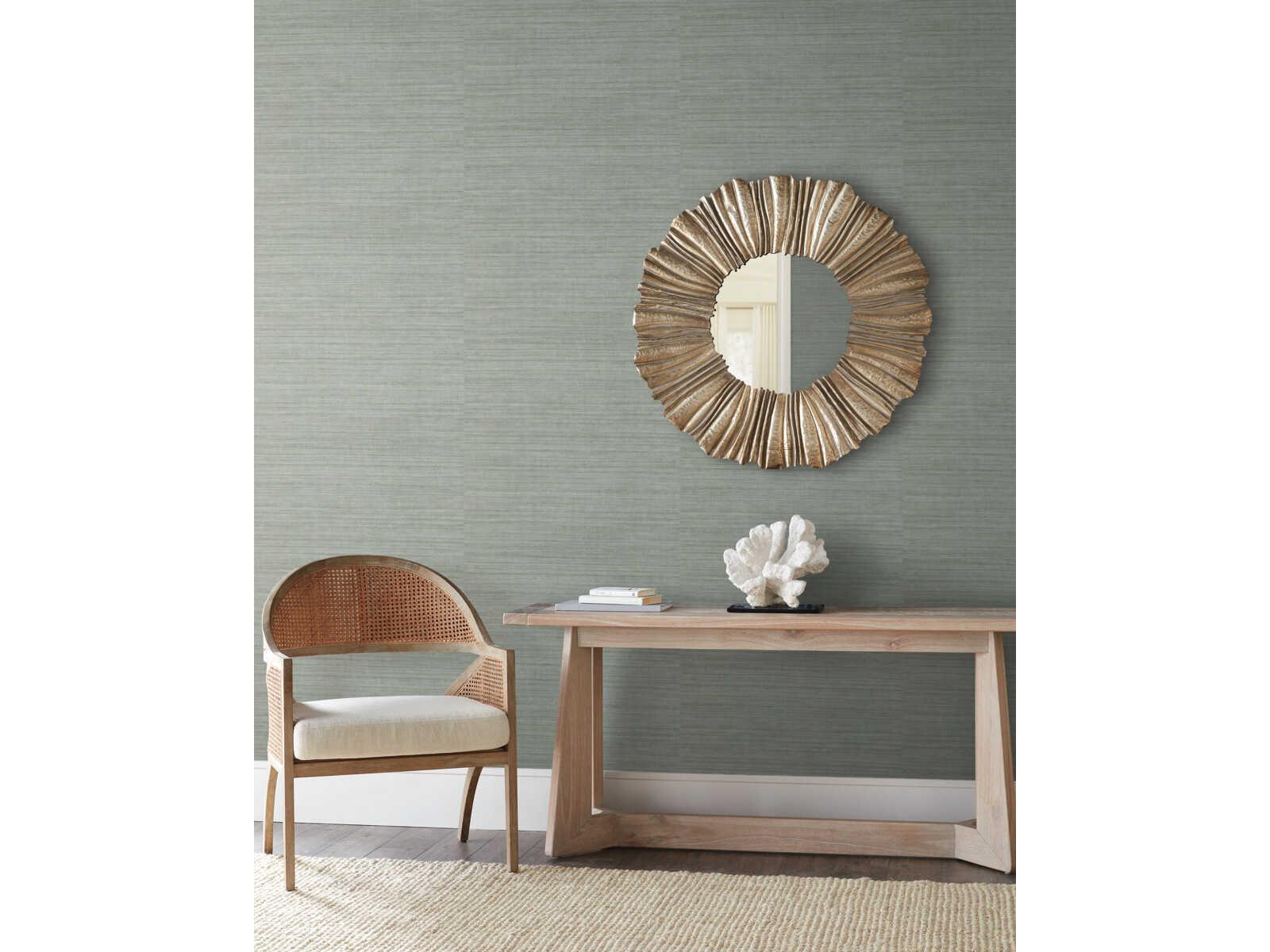 York Wallcoverings Natural Digest Grey Tasar Silk Wallpaper
