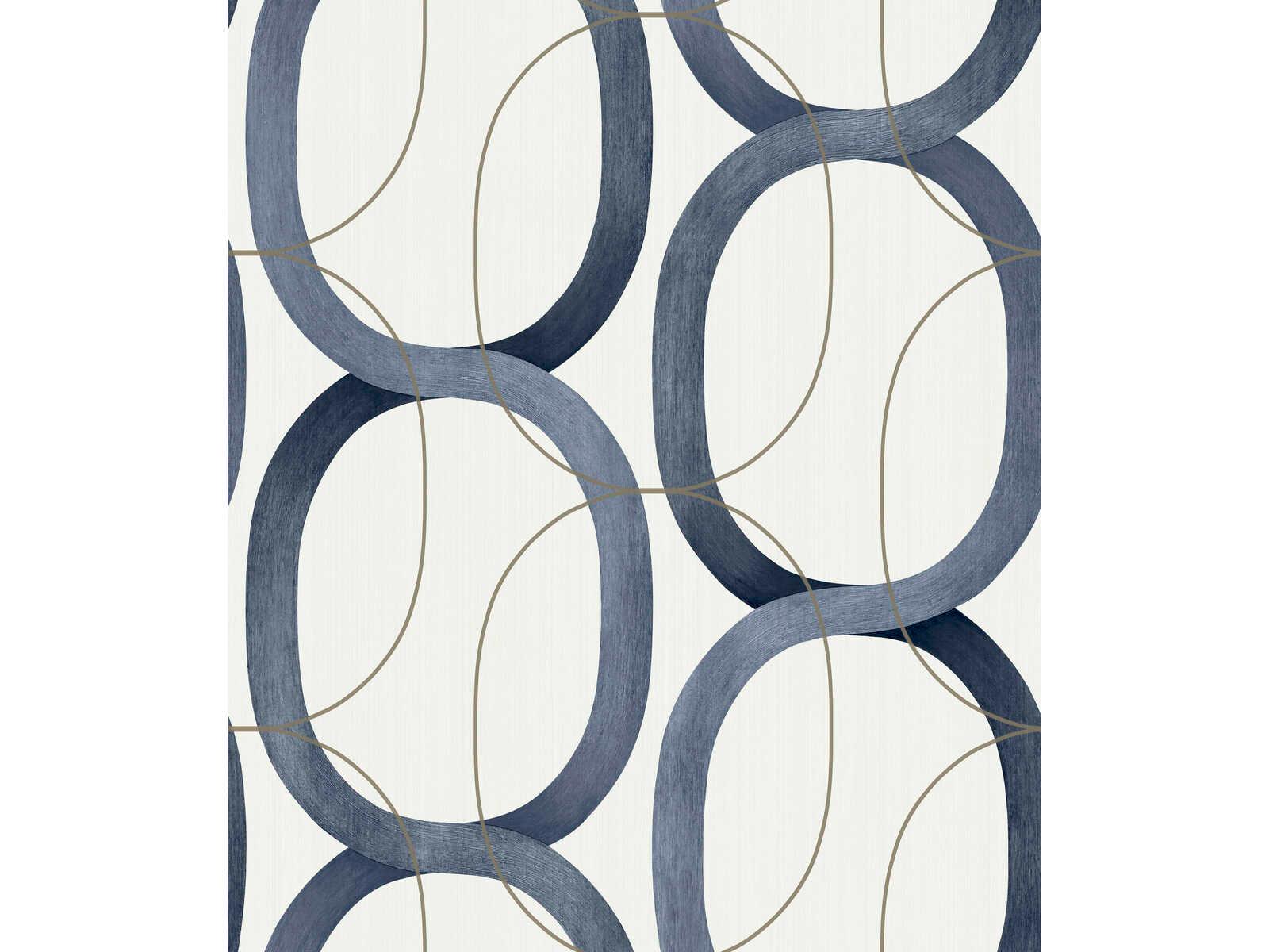 York Wallcoverings Modern Nature 2nd Edition Navy Interlock Wallpaper