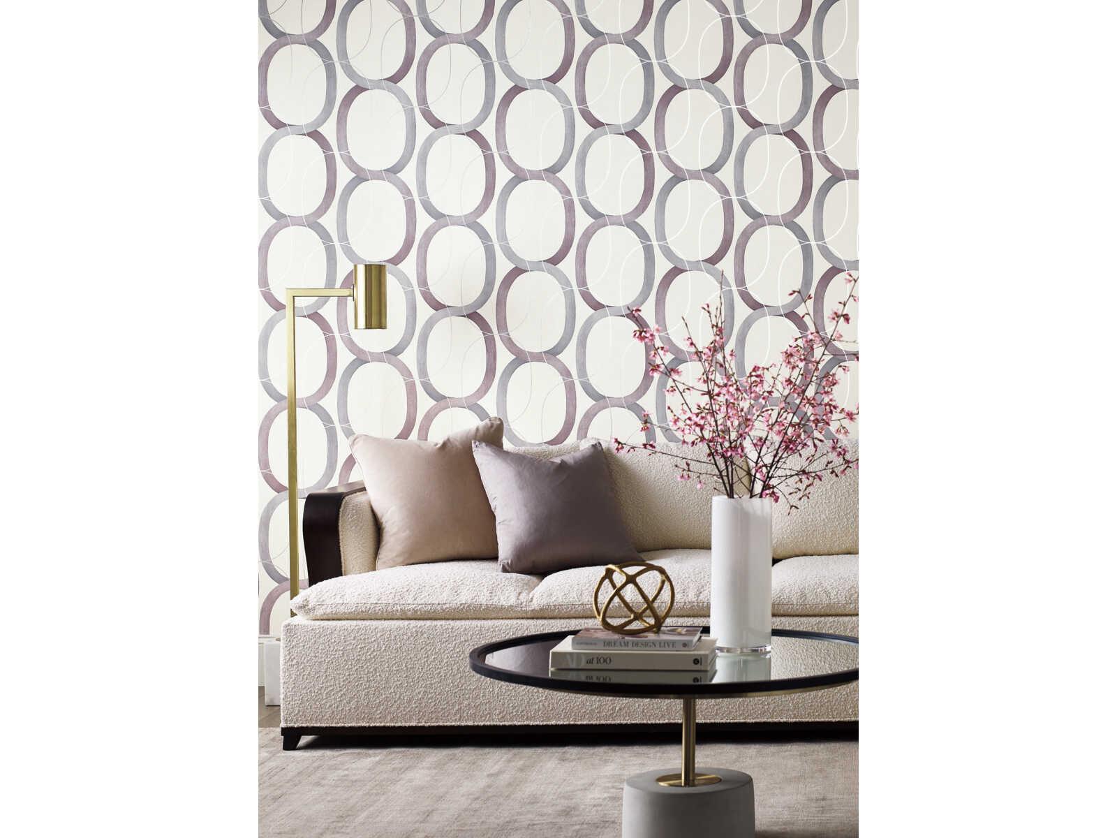 York Wallcoverings Modern Nature 2nd Edition Plum Interlock Wallpaper