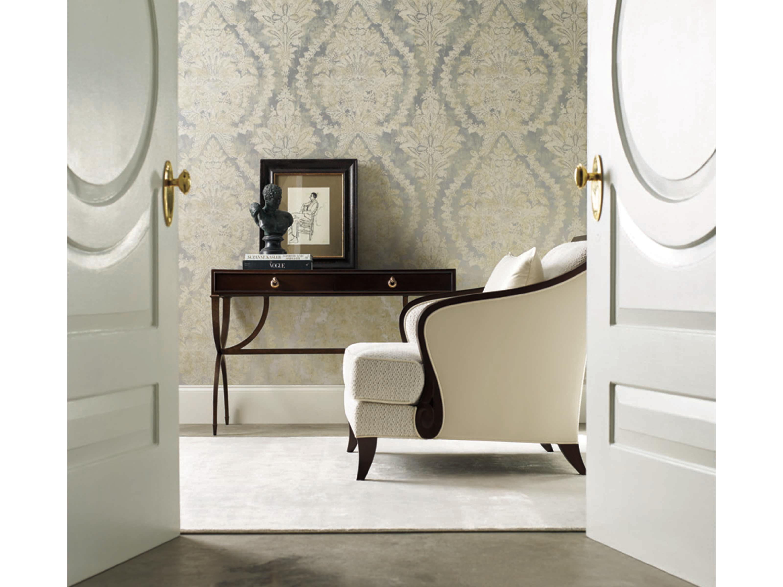 York Wallcoverings Ronald Redding 24 Karat Silver Charleston Damask Wallpaper