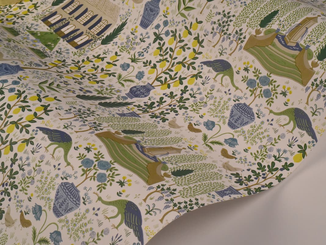 York Wallcoverings Blue / Green Camont Wallpaper