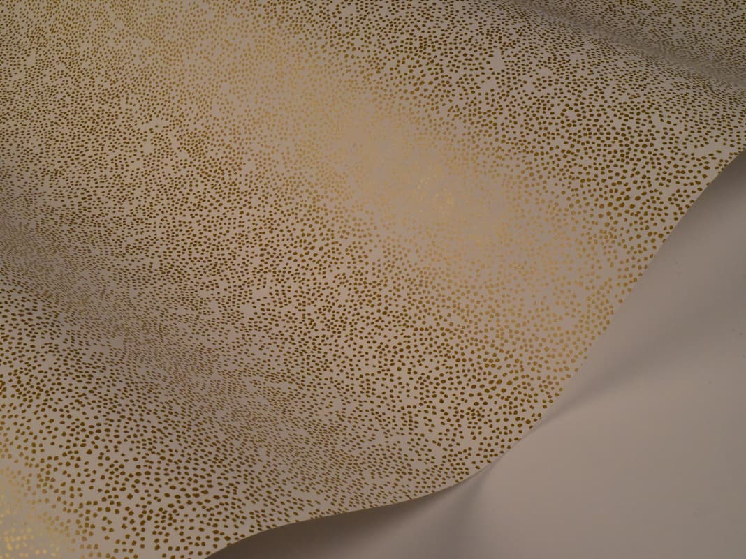 York Wallcoverings Gold / White Champagne Dots Wallpaper