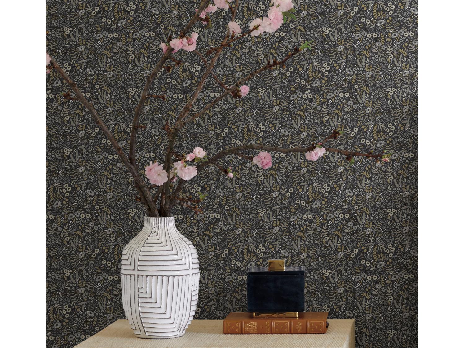 York Wallcoverings Black / Beige Tapestry Wallpaper