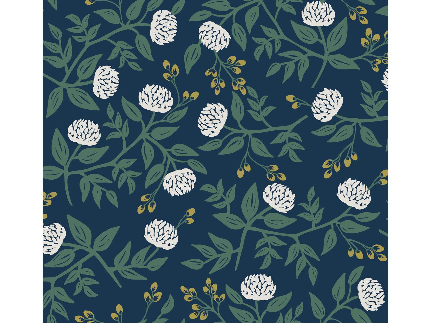 York Wallcoverings Navy Peonies Wallpaper