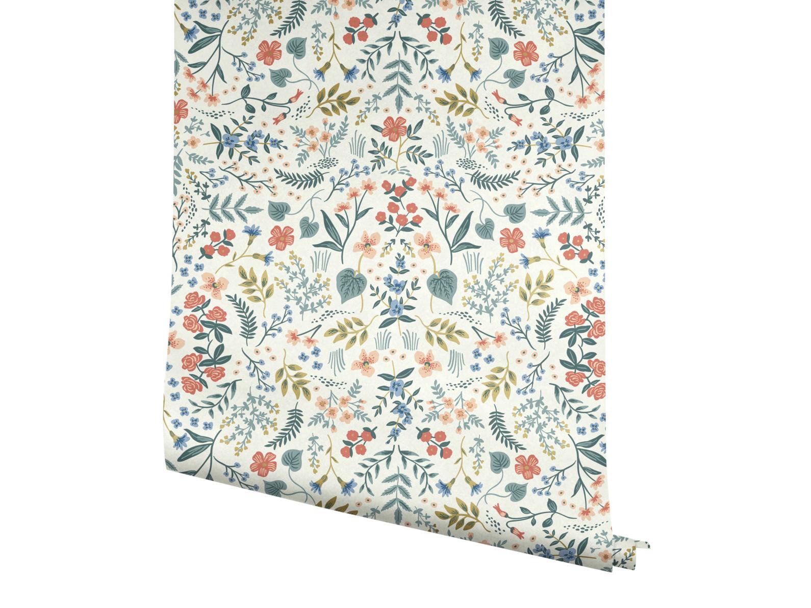 York Wallcoverings Beige / Coral Wildwood Wallpaper