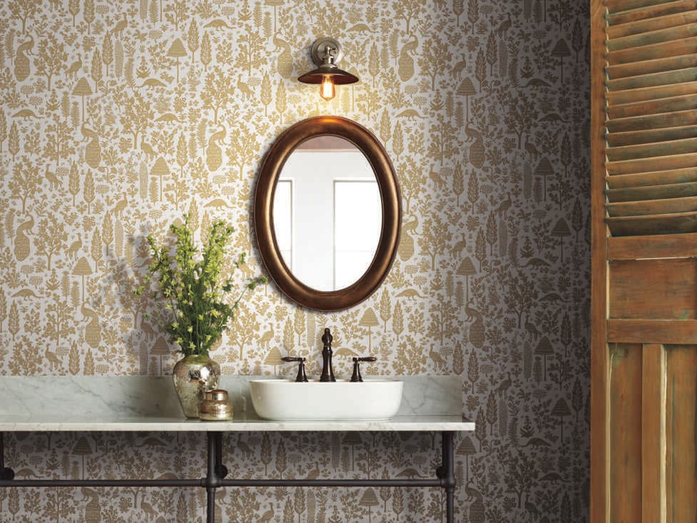 York Wallcoverings Rifle Paper Co. Second Edition Beige Menagerie Toile Wallpaper