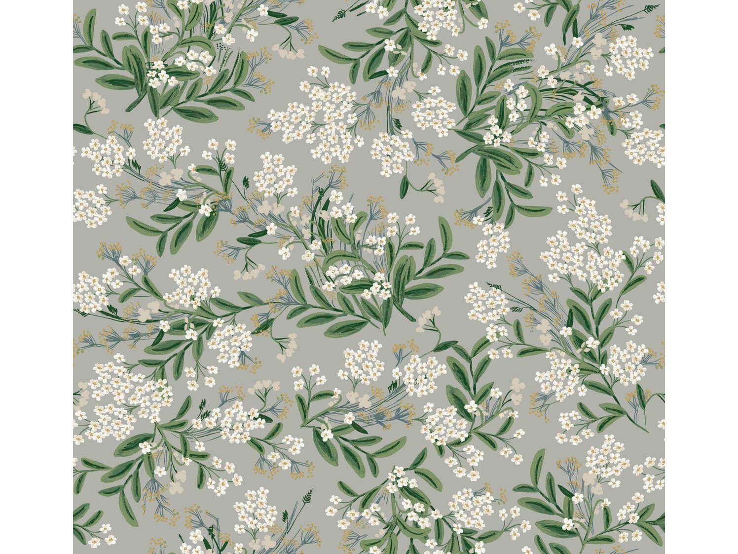 York Wallcoverings Rifle Paper Co. Second Edition Grey Green Cornflower Wallpaper