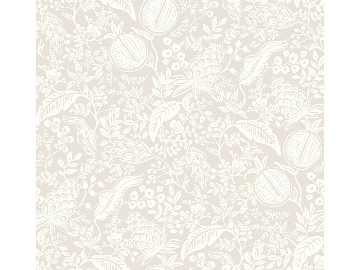 York Wallcoverings Rifle Paper Co. Second Edition Beige Pomegranate Wallpaper
