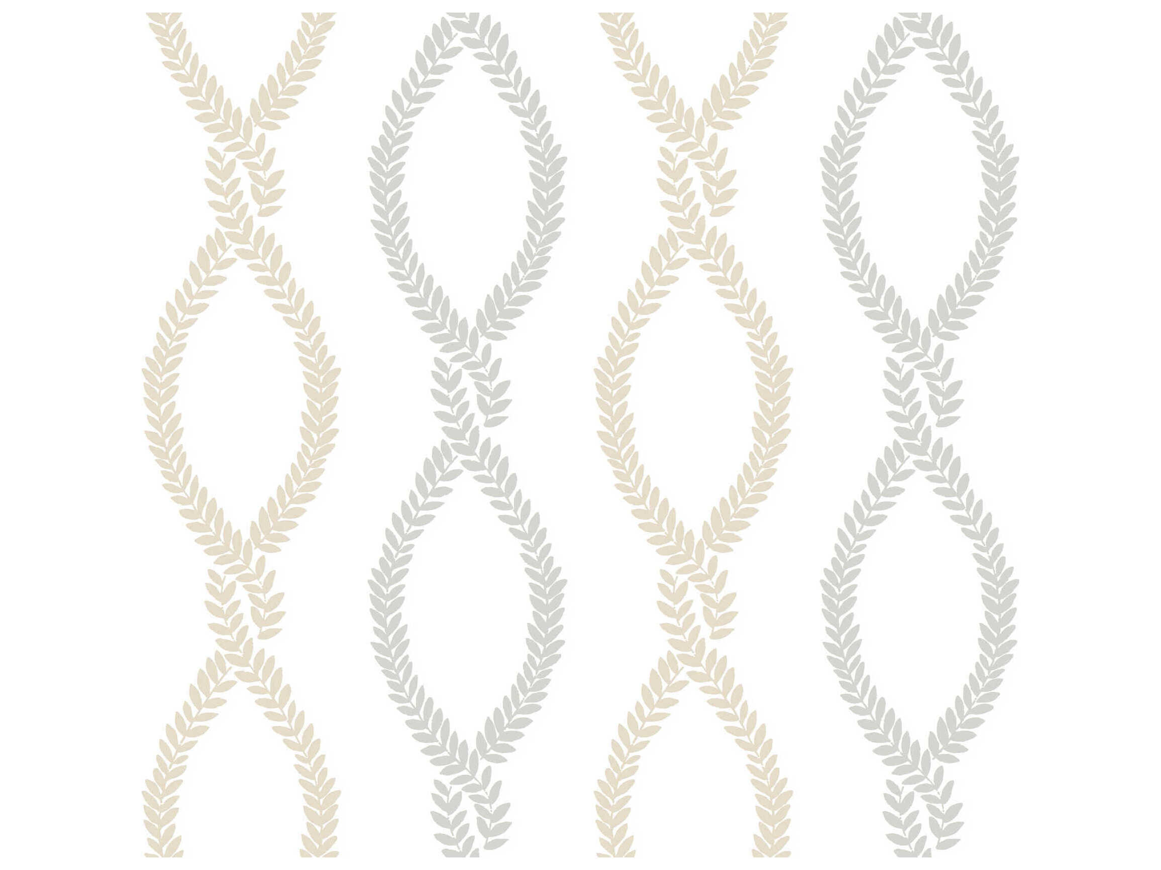 York Wallcoverings Antonina Vella Neutral Trellis Wallpaper