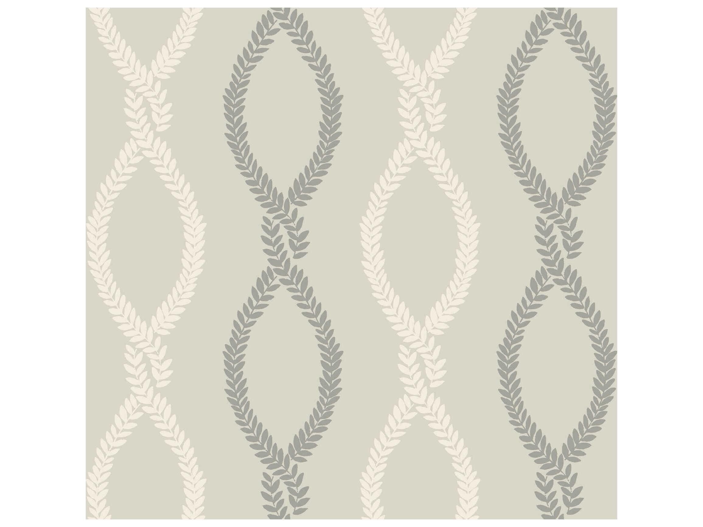 York Wallcoverings Antonina Vella Grey Trellis Wallpaper