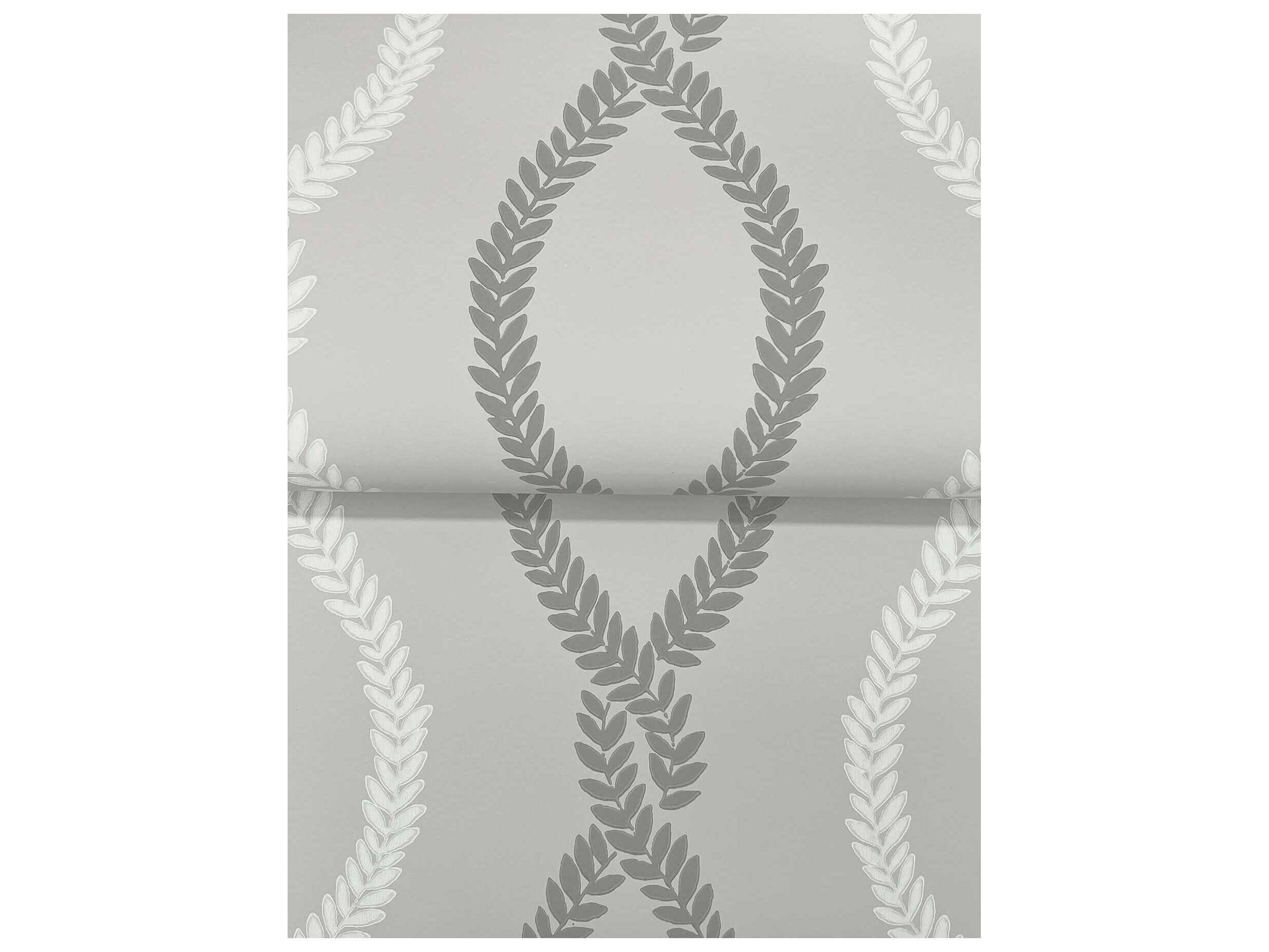 York Wallcoverings Antonina Vella Grey Trellis Wallpaper