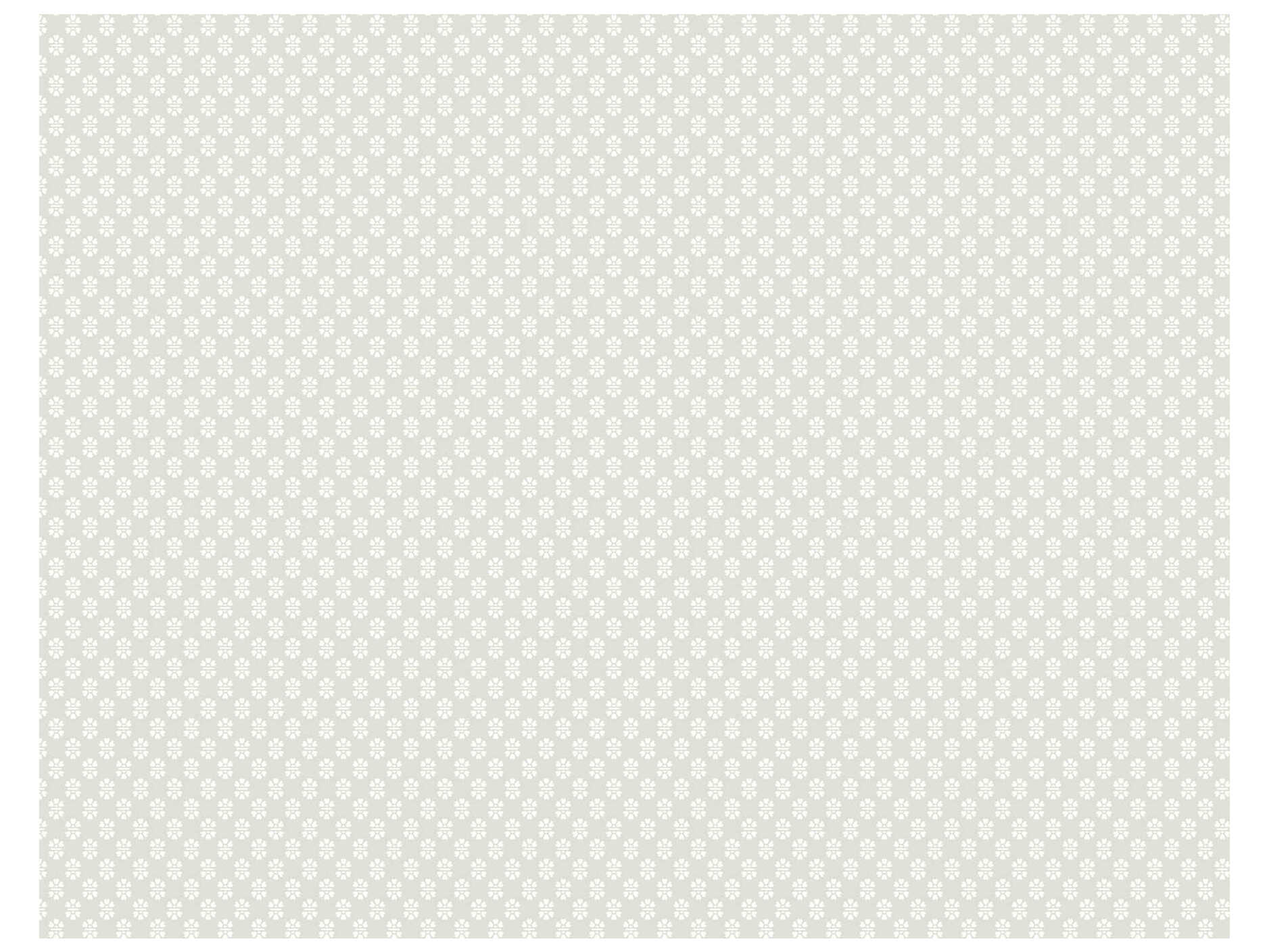 York Wallcoverings Antonina Vella Grey Floral Stamp Wallpaper