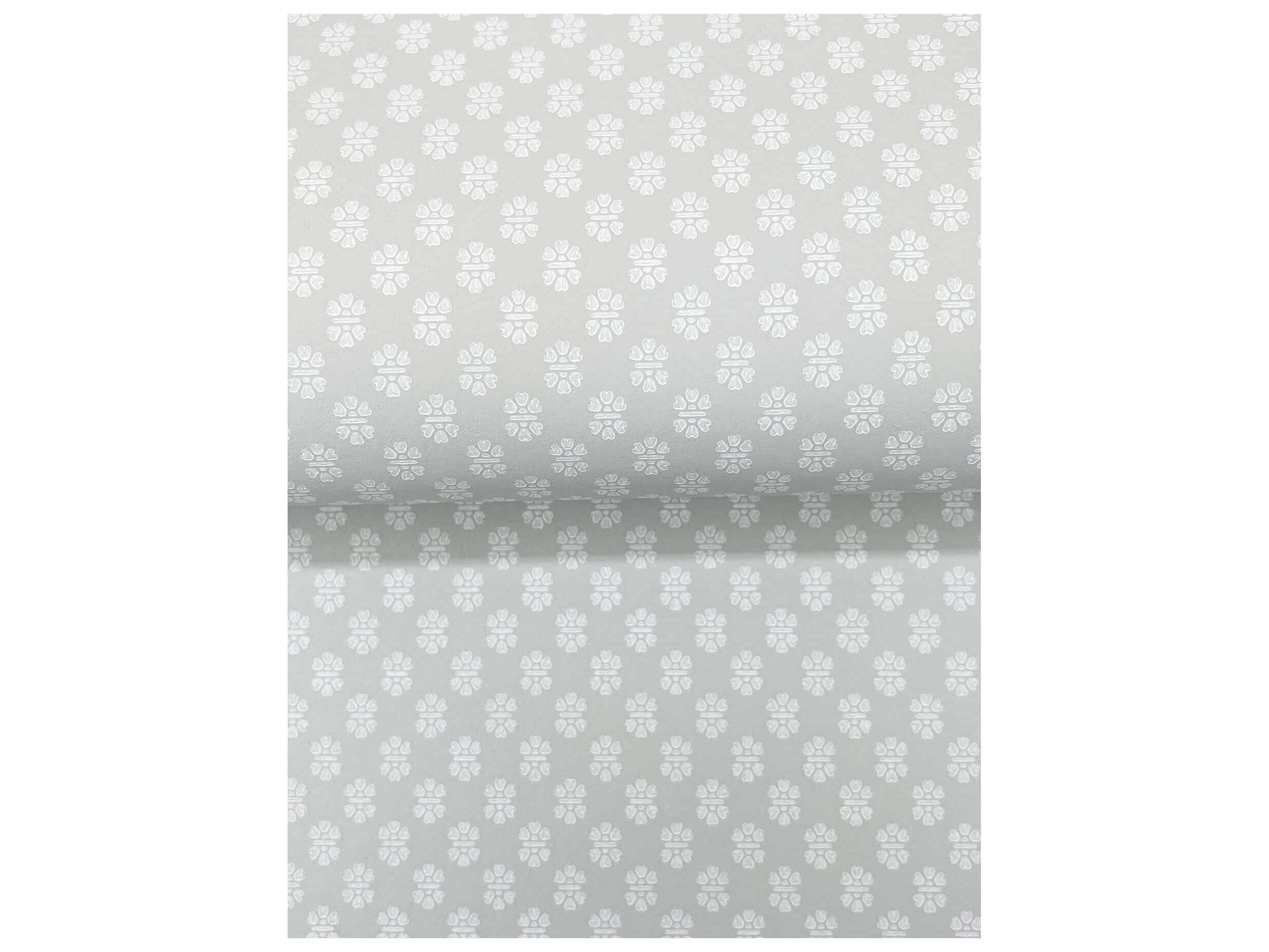 York Wallcoverings Antonina Vella Grey Floral Stamp Wallpaper