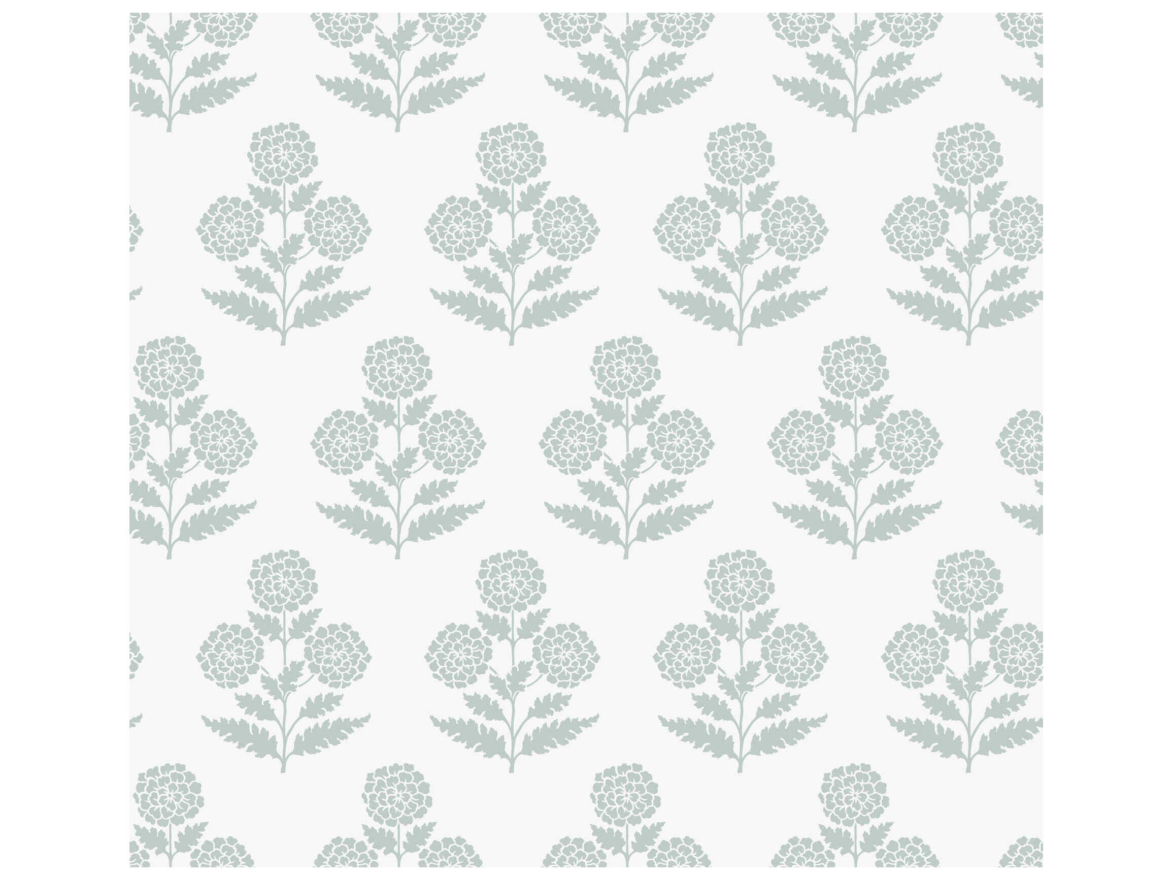 York Wallcoverings Antonina Vella Light Blue Marigolds Wallpaper