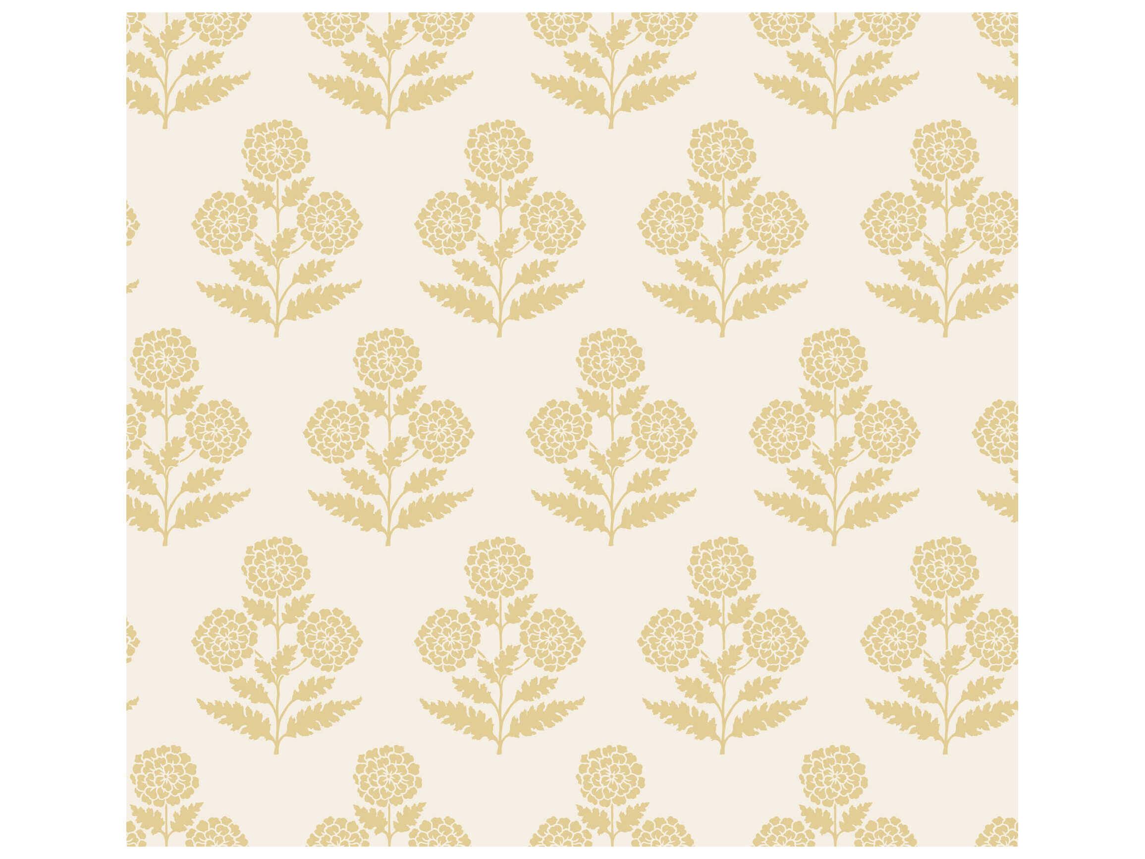 York Wallcoverings Antonina Vella Butter Marigolds Wallpaper