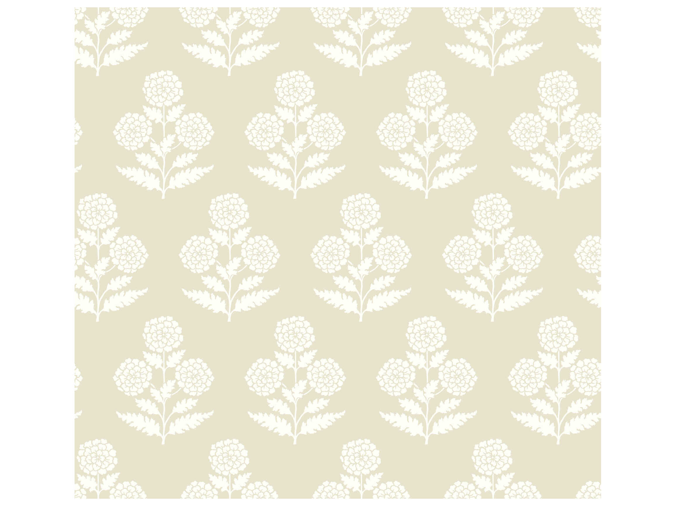 York Wallcoverings Antonina Vella Beige Marigolds Wallpaper